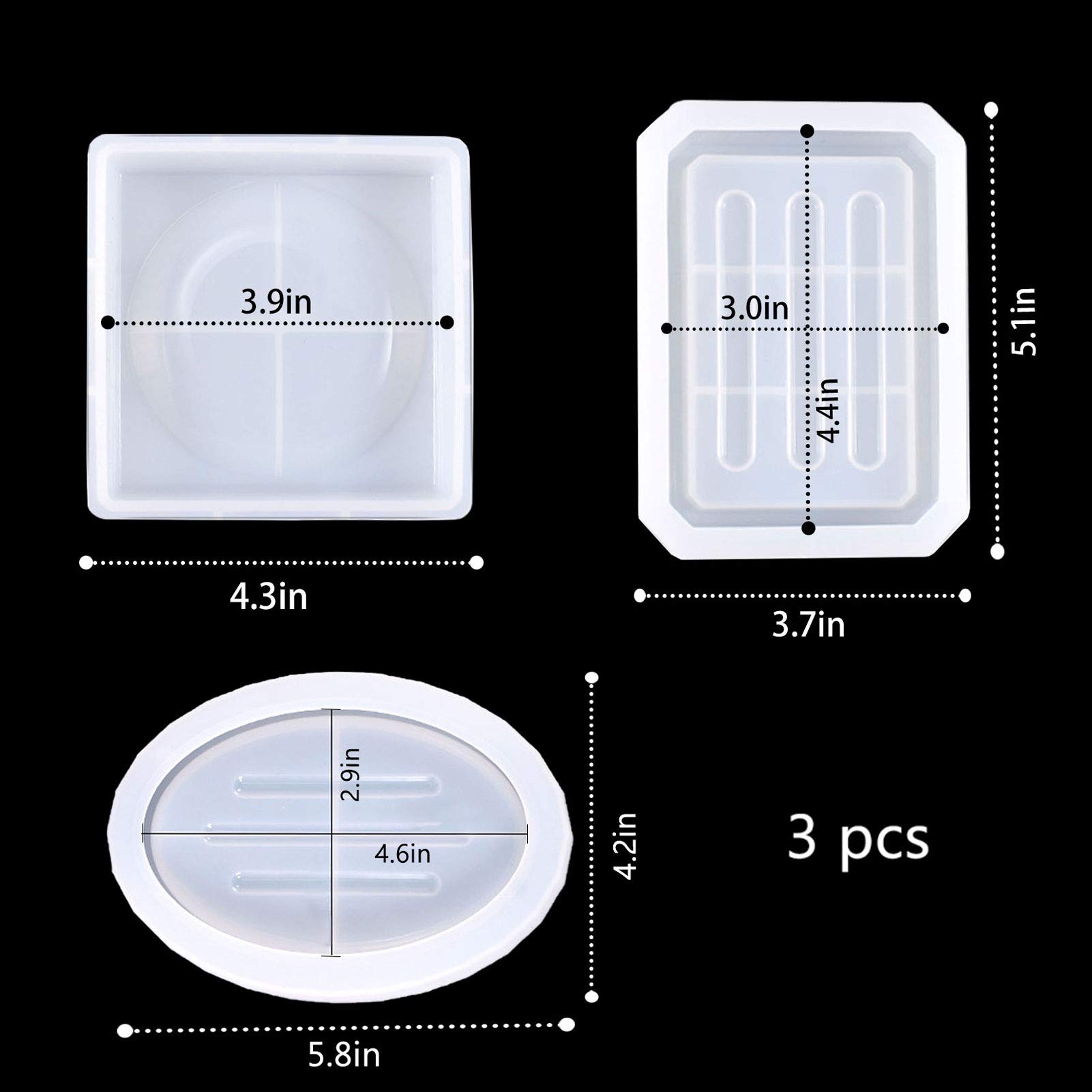 GSHOOTS Silicone Soap Dish Molds - Epoxy Resin Jewelry Tray & Ring Holder DIY Casting Molds for Handmade Crafts, Bathroom Storage, Home Decor (D) - Perfect for DIY Jewelry Making, Soap Display & Bathroom Organization