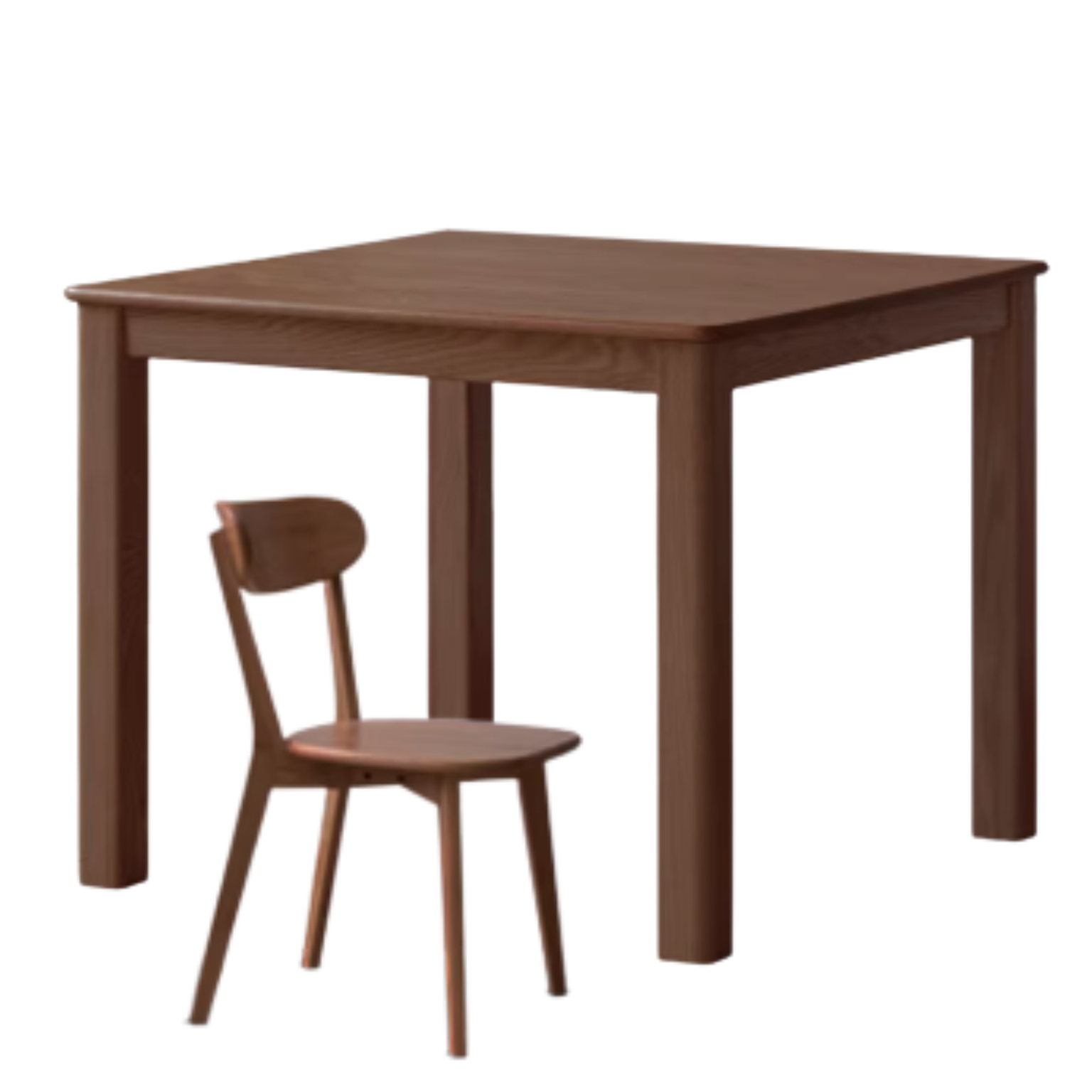 Solid Oak Wood Modern Square Dining Table - Perfect for Small Spaces, Apartments & Contemporary Home Decor
