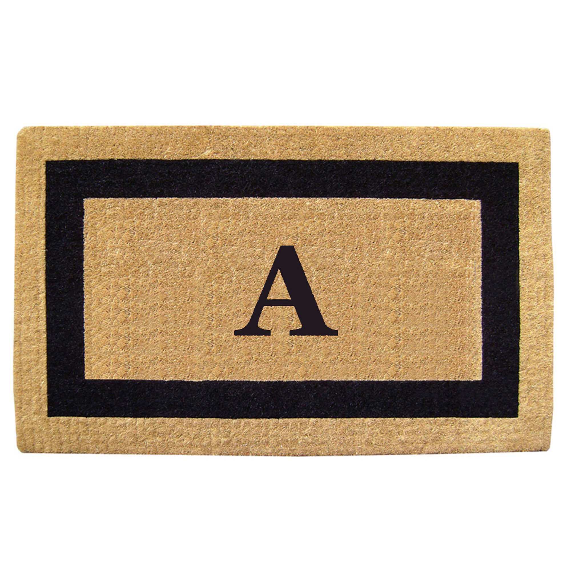 Premium Heavy-Duty Coir Doormat with Black Frame - 38