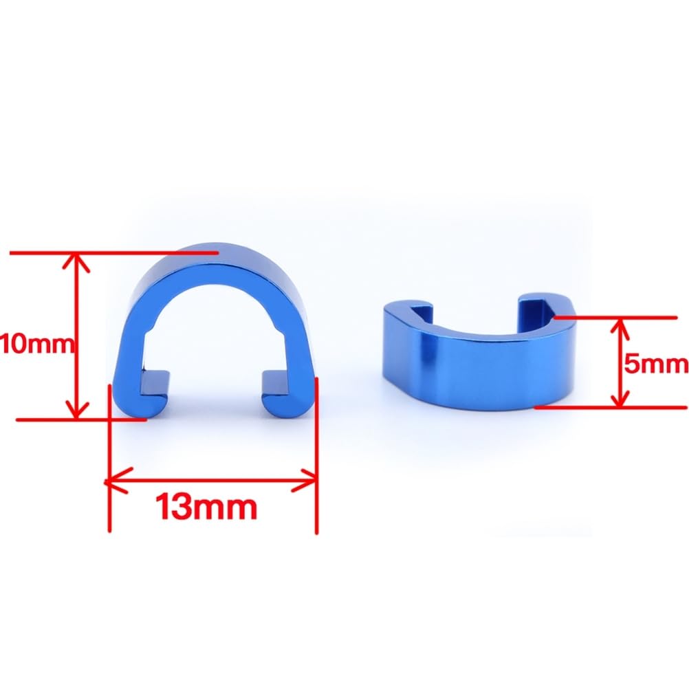 10pcs Black Metal Hose Wire Clamps for Bike Brake & Derailleur Cable - Mountain & Road Bike C-Clip Pipe Fixing Guides - Perfect for MTB Gear Line Tubing & Cable Management