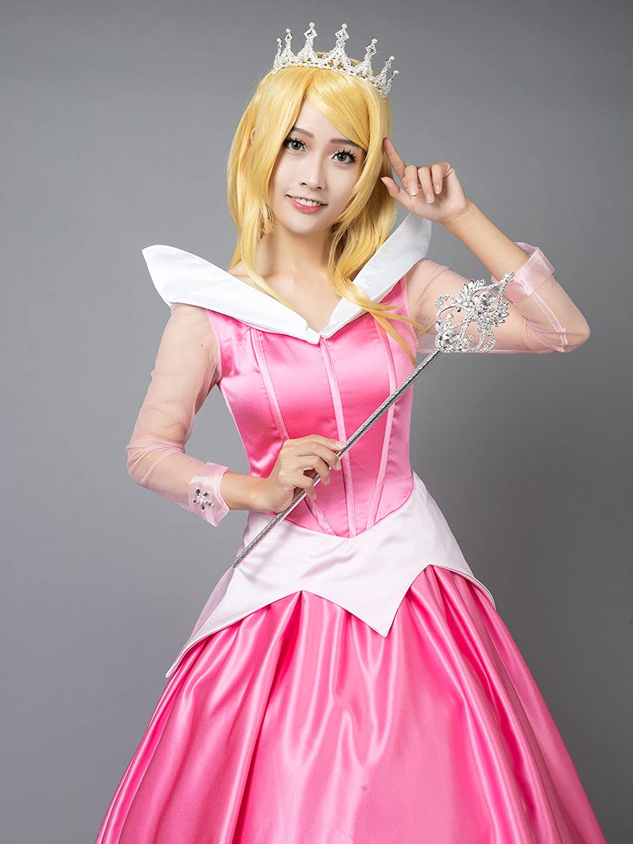CosFantasy Women's Pink Princess Dress - Elegant Ball Gown for Cosplay, Halloween Costume & Fairy Tale Theme Parties | Perfect for Cosplay Events, Birthday Parties & Photo Shoots
