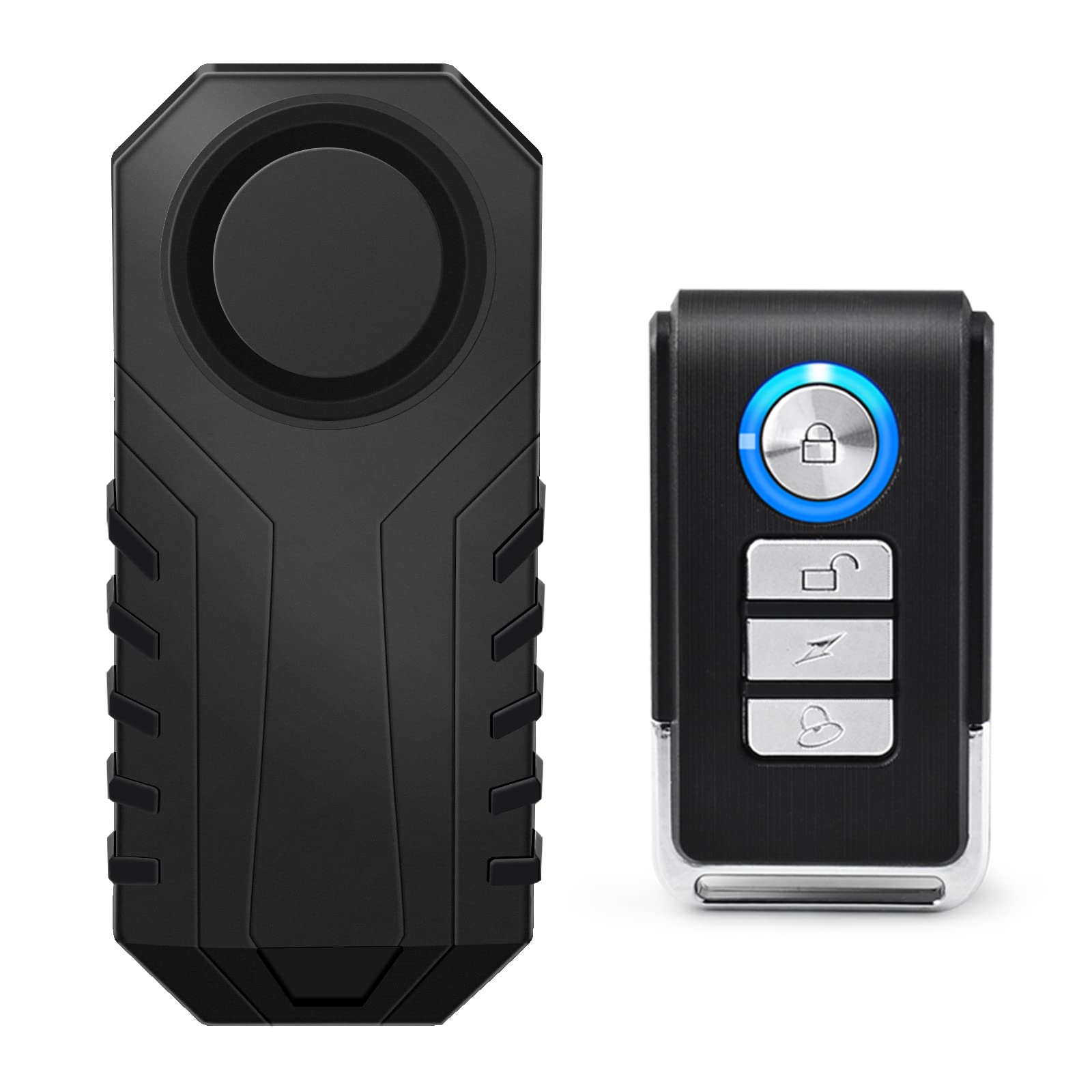 113dB Loud Bike Alarm with Remote - Vibration Sensing Anti-Theft Bicycle Alarm System for Electric Bikes, Motorcycles, Tricycles & Mobility Scooters - Perfect for Urban Commuting & Outdoor Cycling Security