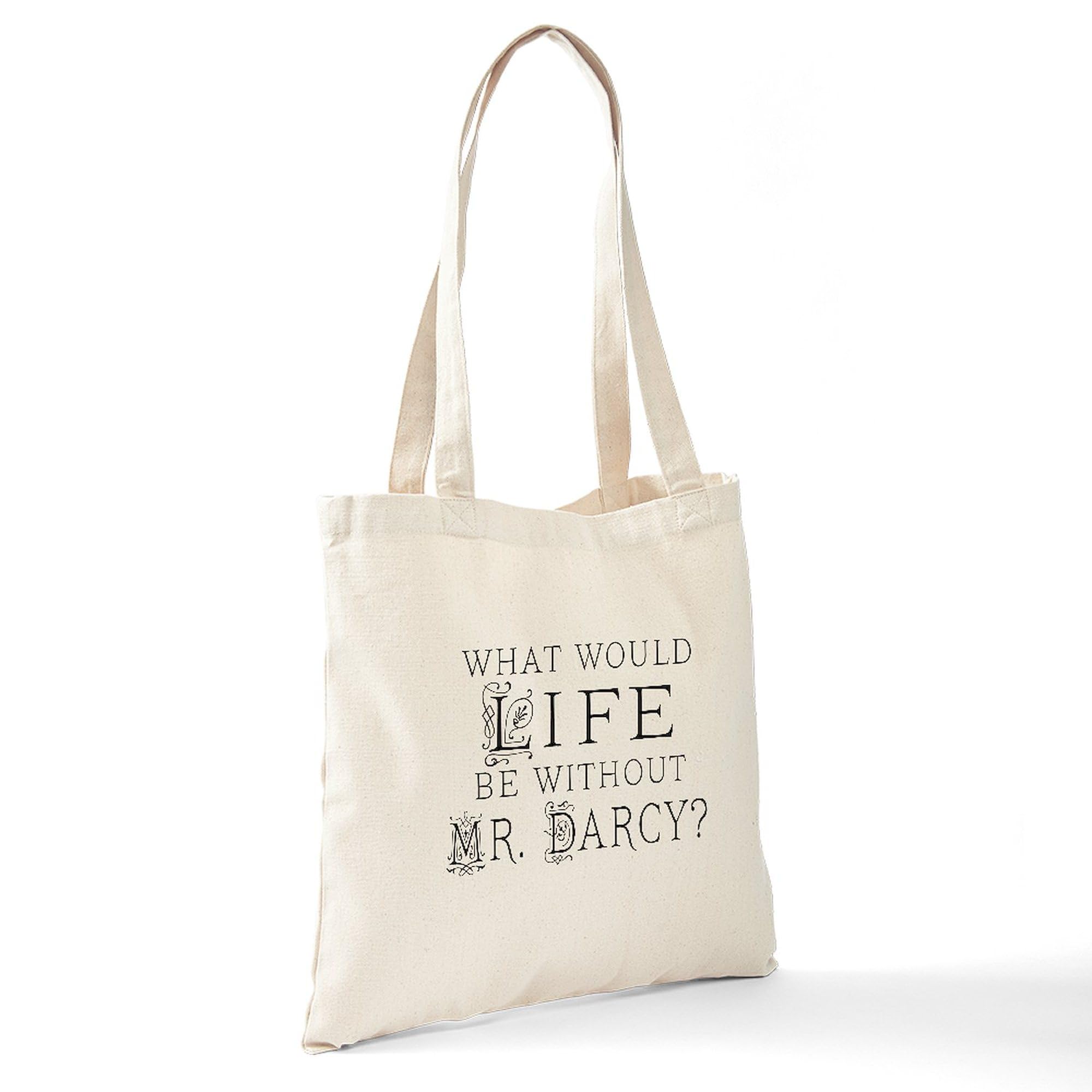 Funny Mr Darcy Tote Bag - Natural Canvas Reusable Shopping Bag with Quote | Perfect for Book Lovers, Groceries & Beach Trips