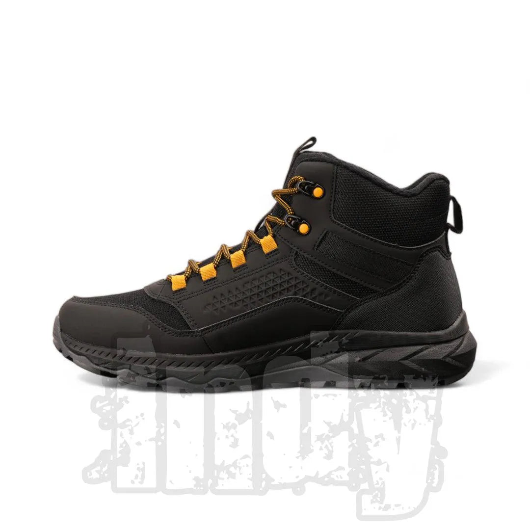Alaska Jawar Trekking Boots for Men & Women - Waterproof Hiking Shoes in Black & Mustard - Perfect for Outdoor Adventures, Camping, and Mountain Climbing