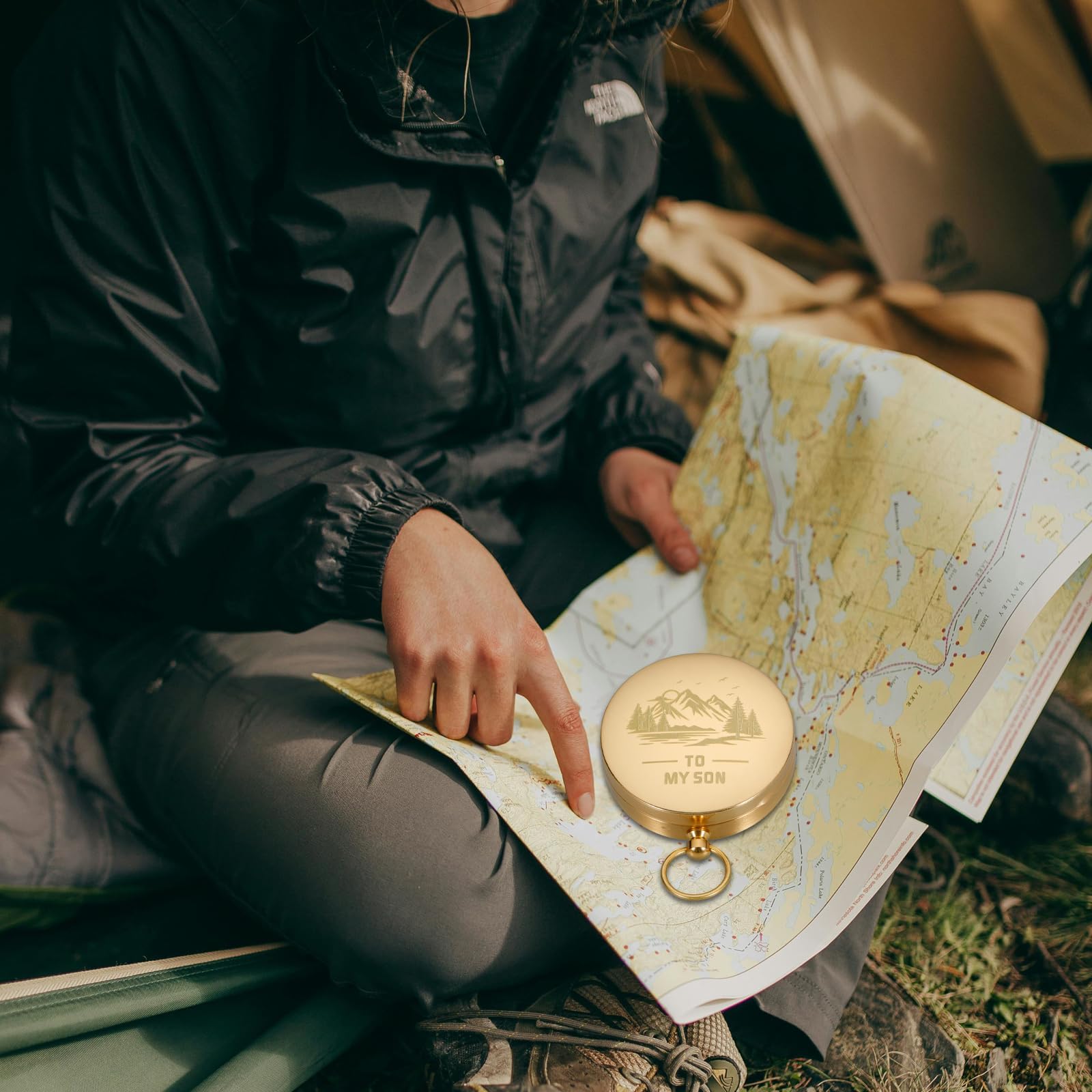 Compass Gift for Son from Mom & Dad - Valentine's Day & Birthday Present for Teen Boys 16-18 | Hiking, Survival & Outdoor Adventure Gear for Teenagers | Perfect for Camping, Backpacking & Father-Son Bonding Activities