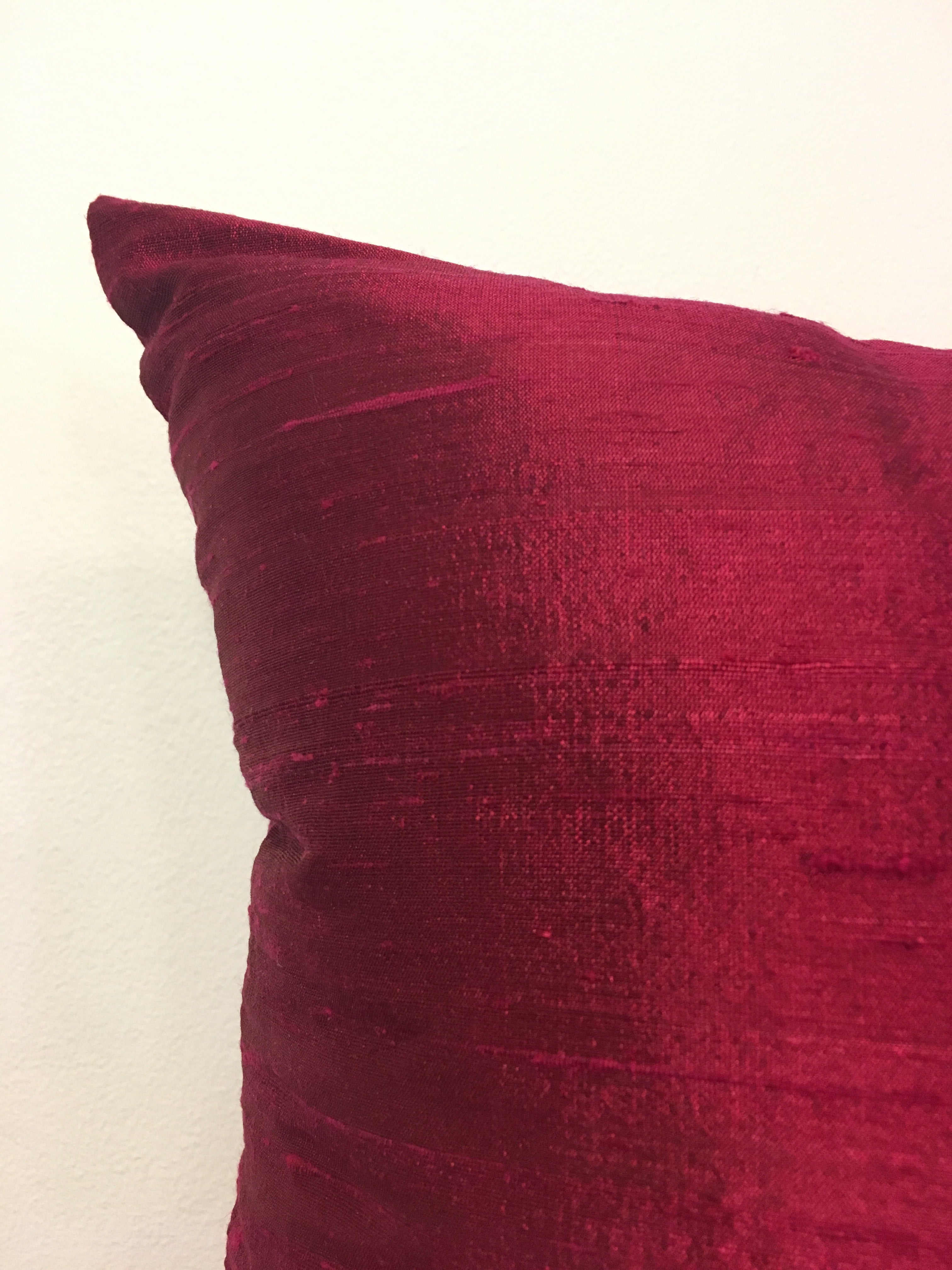 Dupioni Silk Melodrama Throw Pillow 17x17 - Luxury Decorative Cushion Cover for Sofa, Bed & Home Decor - Elegant Living Room & Bedroom Accent Pillow