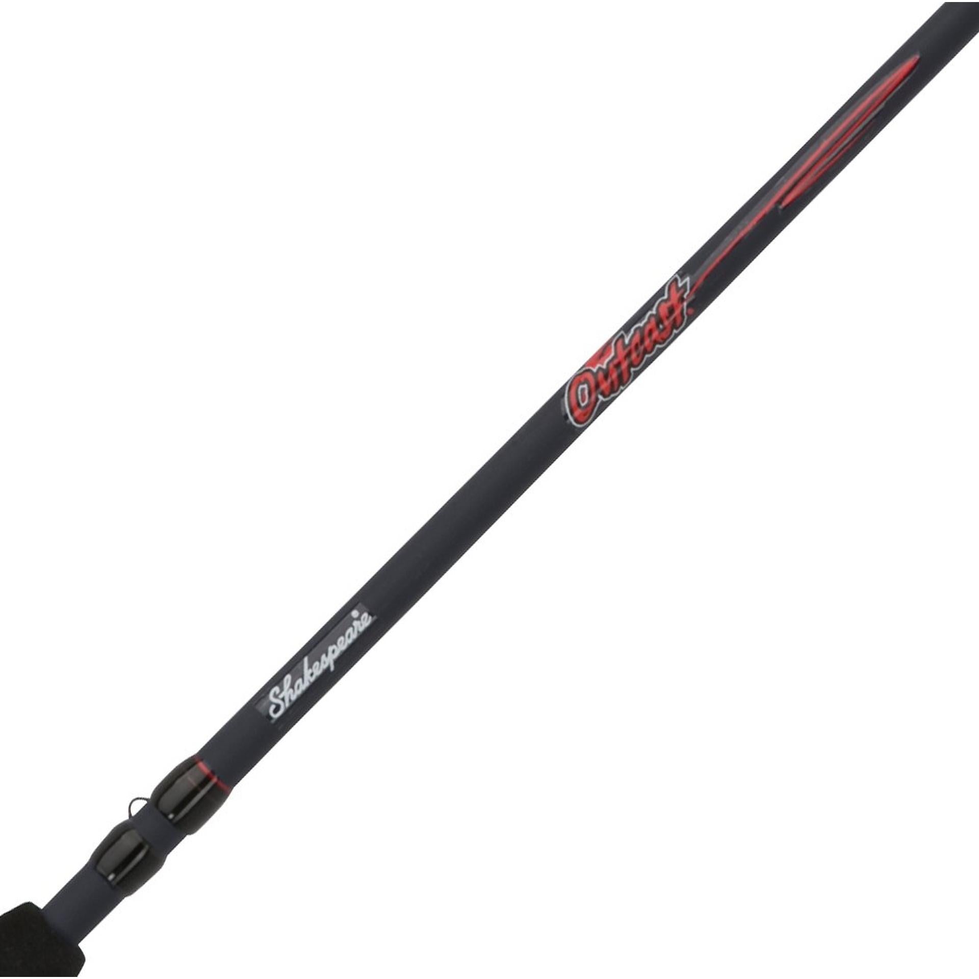 Outcast® Spinning Fishing Rod and Reel Combo - Lightweight Graphite Freshwater/Saltwater Fishing Gear for Bass, Trout, Salmon - Perfect for Shore Fishing, Boat Angling & Outdoor Adventures