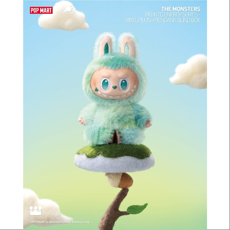 Labubu The Monsters Big into Energy Series Vinyl Plush Pendant Serenity - Cute Collectible Plush Toy for Anime Fans, Kawaii Decor & Gift for Pop Culture Lovers - Perfect for Bedroom, Office & Car Accessories