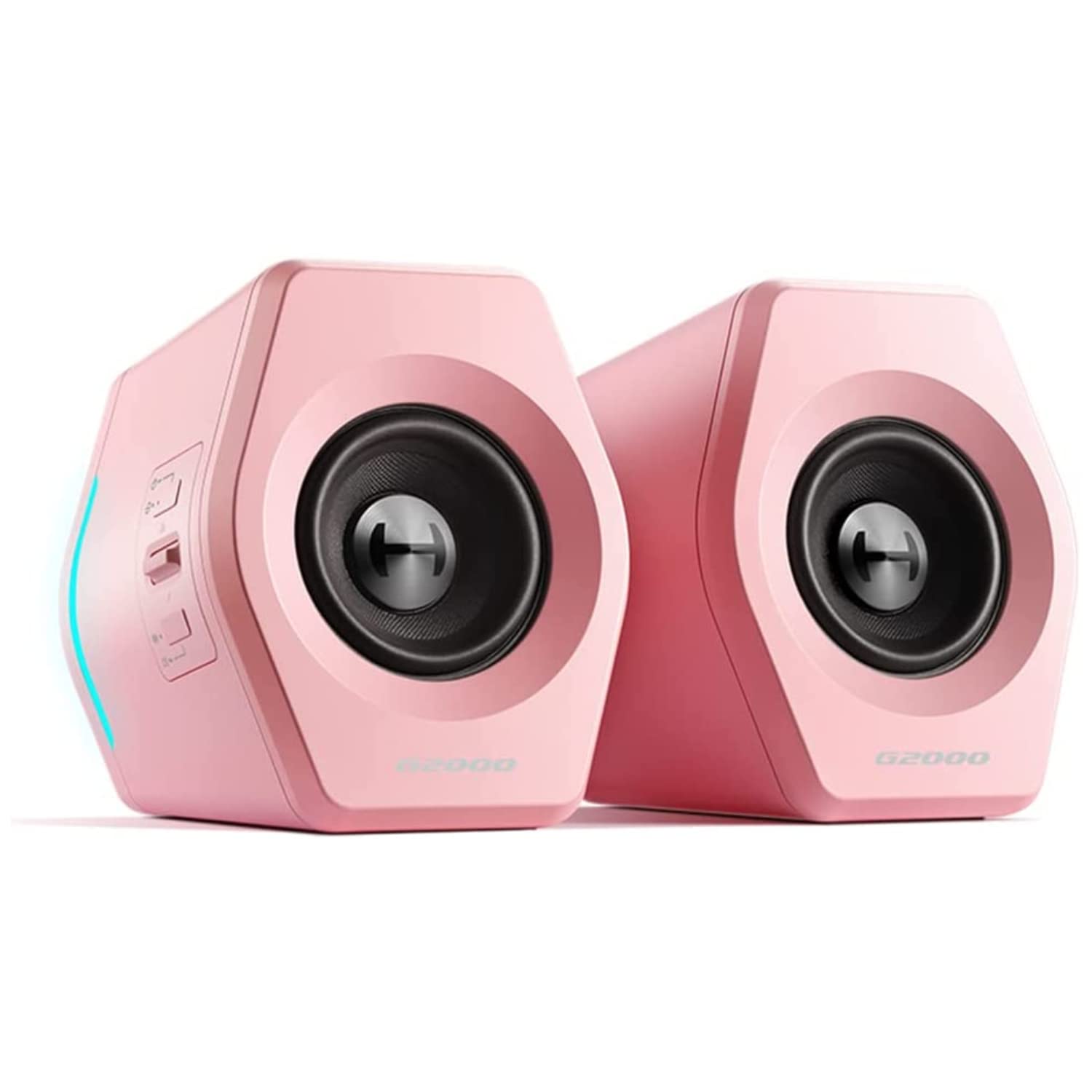 Edifier G2000 32W RGB Gaming Speakers - Bluetooth/USB/3.5mm AUX Computer Speakers for PC, Laptop, Mac - Pink Multimedia Woofer with Dynamic Lighting | Perfect for Gaming, Home Office & Music Entertainment