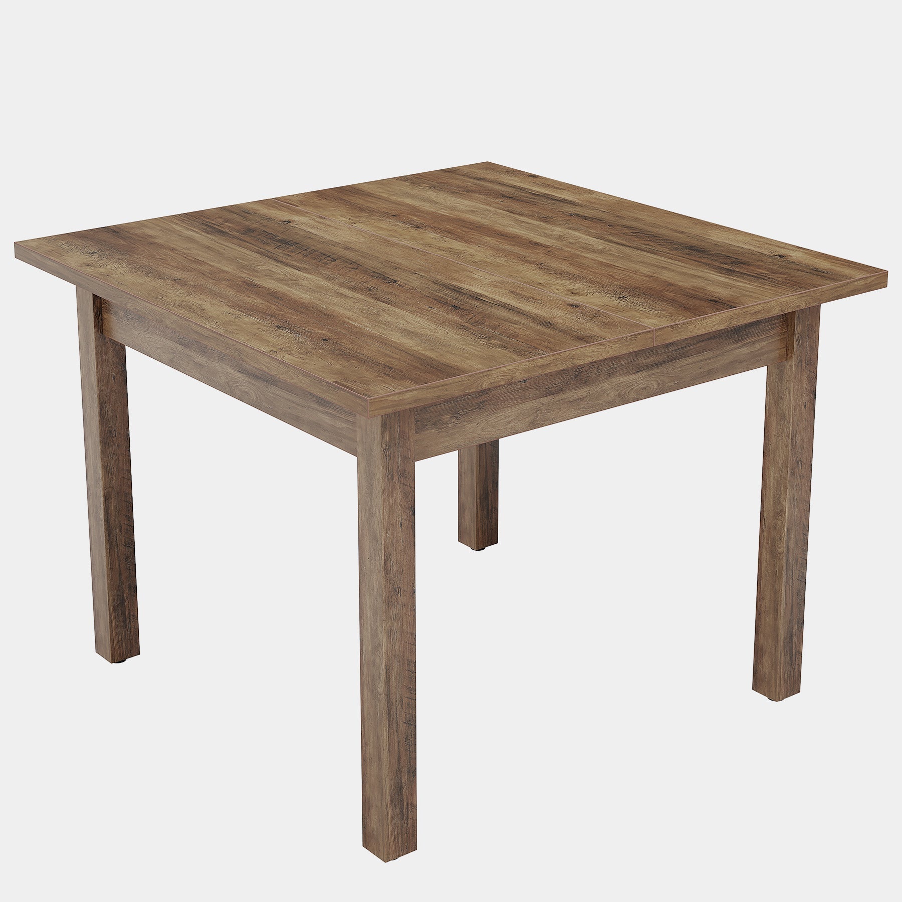 39.4'' Square Solid Wood Dining Table - Rustic Kitchen Table for 4 People - Perfect for Small Spaces, Breakfast Nooks & Cozy Family Meals