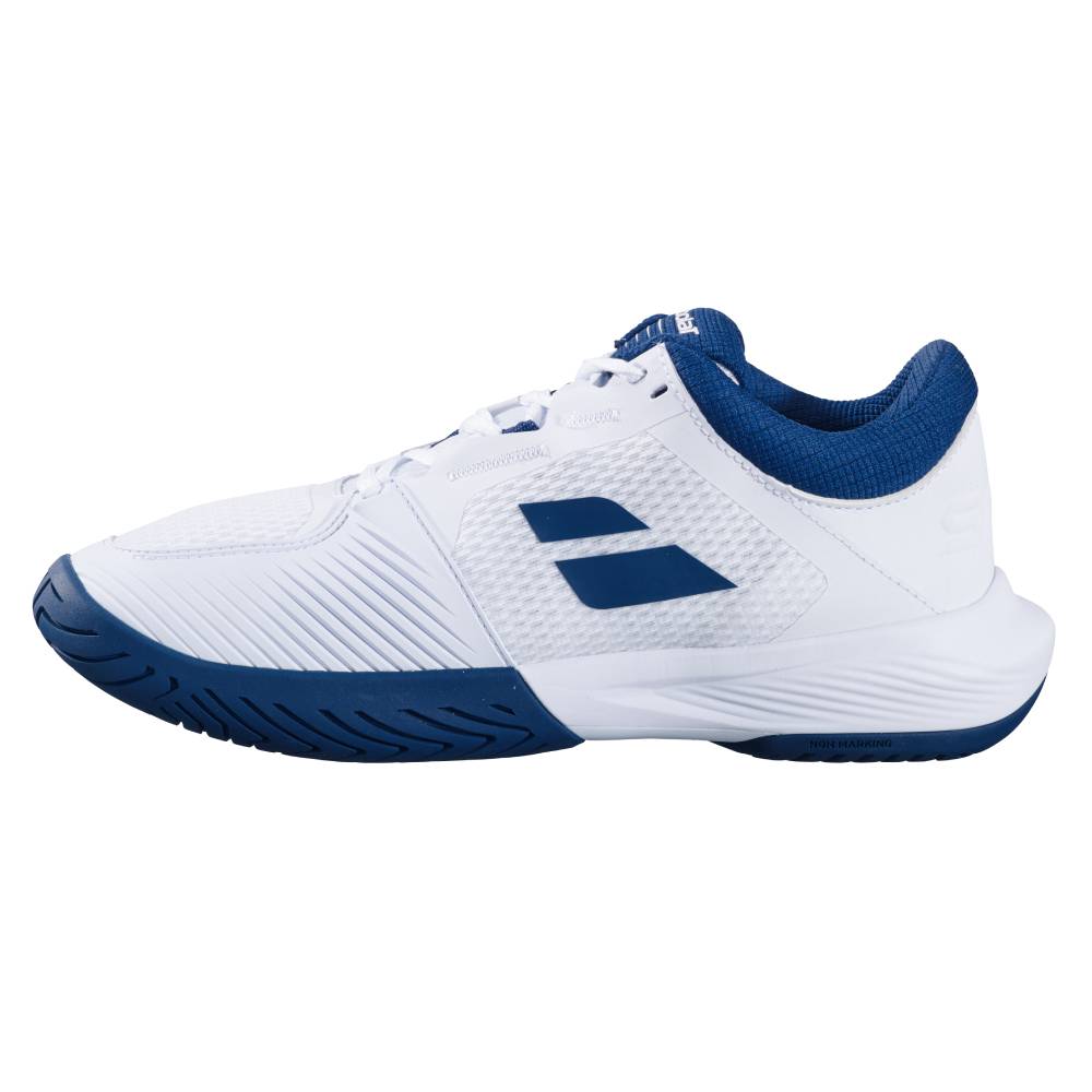 Babolat SFX 4 Men's Tennis Shoes - White & Blue - Lightweight Performance Court Shoes for Men - Perfect for Tennis, Pickleball & Casual Wear