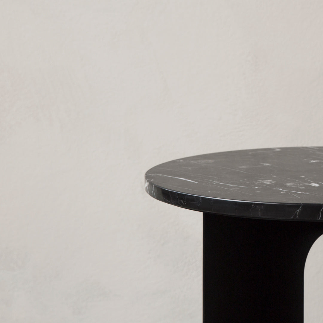 Modern Androgyne Side Table - Minimalist Nightstand, End Table for Living Room, Bedroom, or Office - Stylish Small Accent Table with Sturdy Metal Frame
