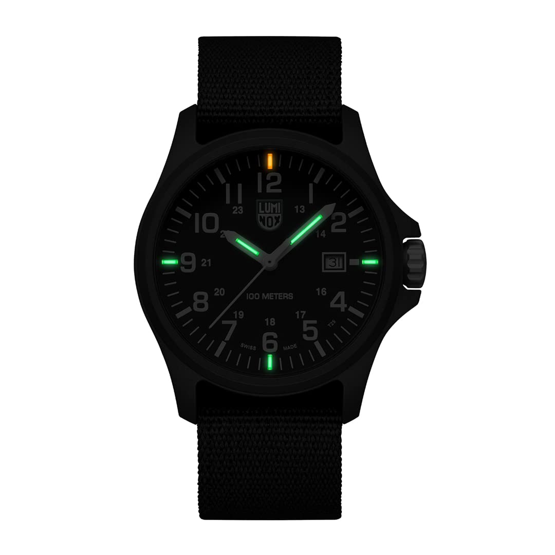 Luminox G Patagonia Carbonox Men's Military Watch 43mm - Swiss Made, Date Function, 100m Water Resistant - Tactical, Outdoor & Adventure Use