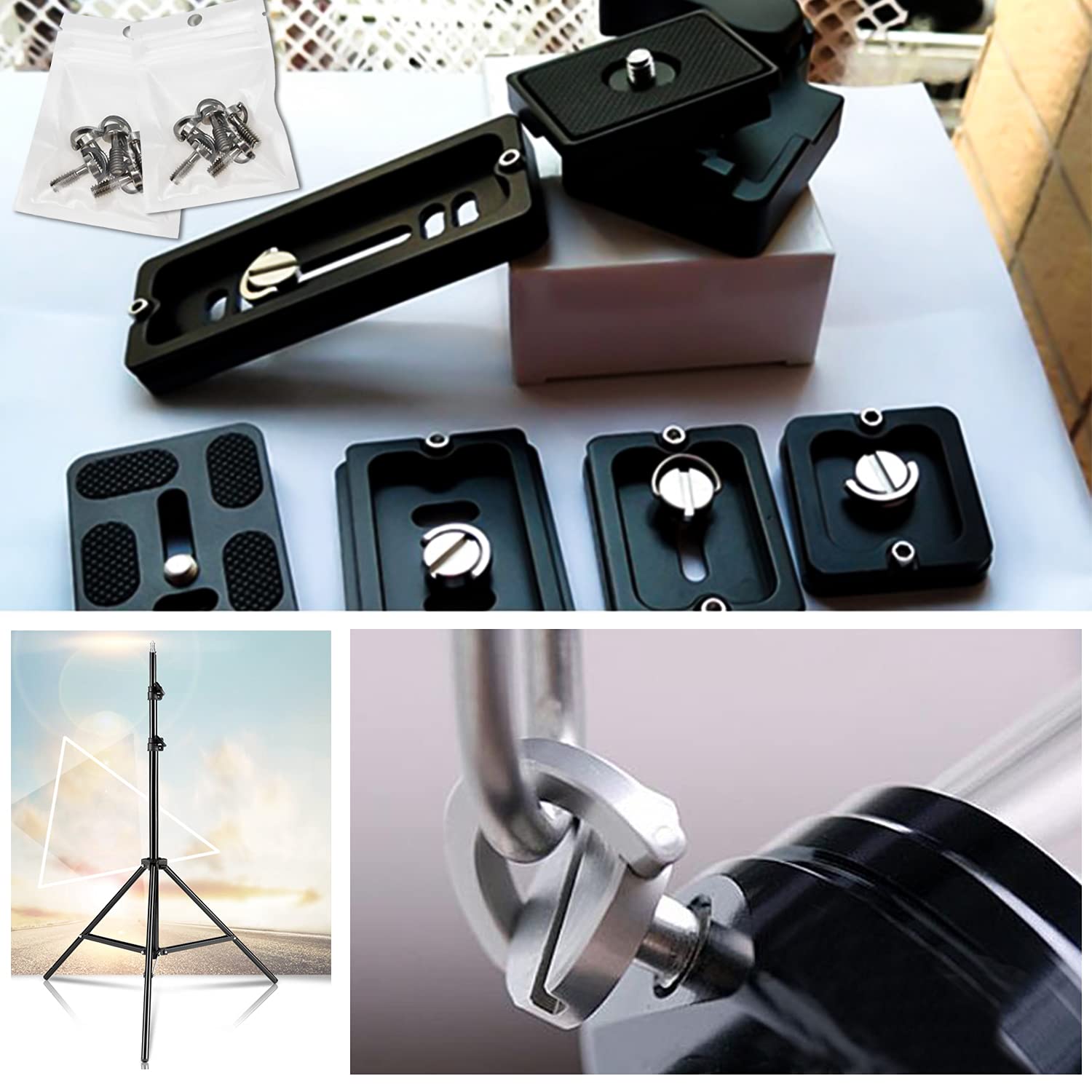 1/4 Inch Stainless Steel Camera Mounting Screws (5-Pack) - Durable Tripod & Tray Fasteners for DSLR, Mirrorless & Video Cameras - Perfect for Photography, Videography & Studio Equipment Setup