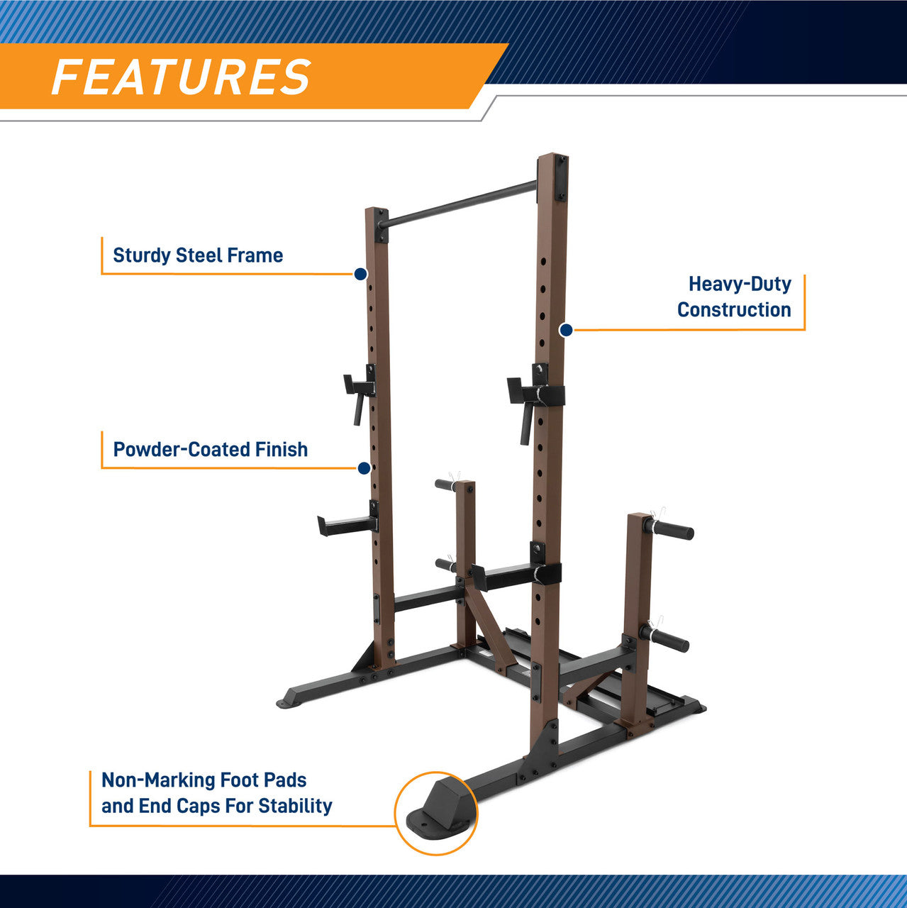 SteelBody STB 98010 Full Power Rack Utility Trainer - Heavy Duty Home Gym Equipment for Strength Training & Weightlifting | Perfect for Home Workouts & CrossFit Training