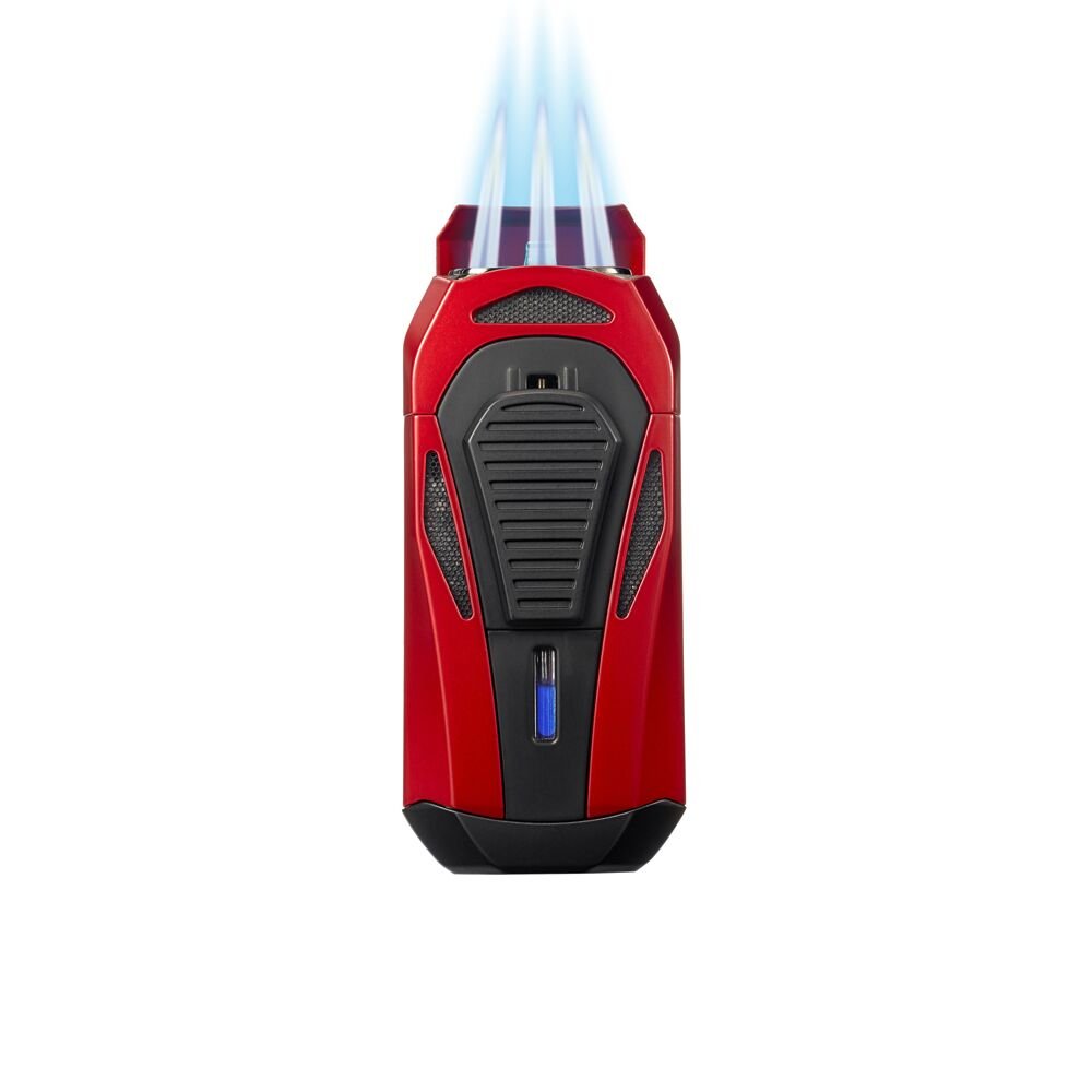 Colibri Boss Triple-Jet Butane Lighter with Built-in Cigar Cutter - Windproof, High Altitude Tested, Refillable (Black) - Perfect for Cigar Enthusiasts, Outdoor Smoking & Gifts