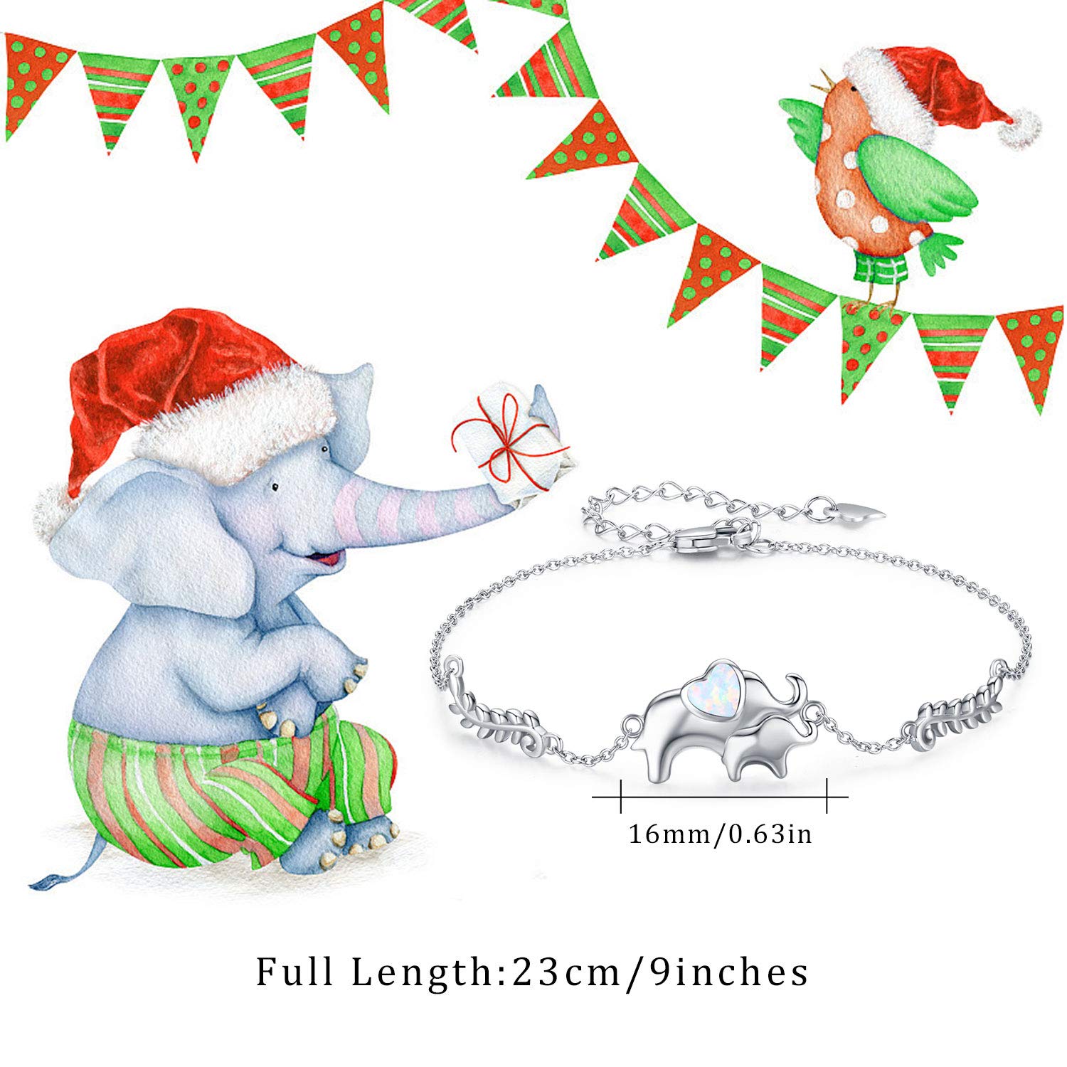 925 Sterling Silver Bracelet for Women - Dinosaur, Rose, Hummingbird, Infinite Love & Elephant Charms | Animal Jewelry Gift for Girlfriend, Wife, Daughter | Perfect for Birthdays, Anniversaries & Special Occasions