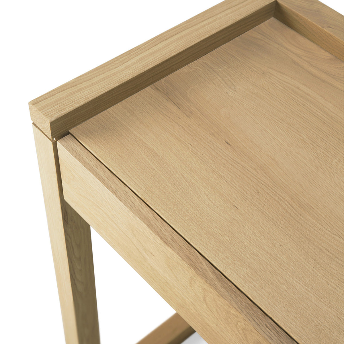 2 Drawer Wooden Desk with Frame - Modern Home Office Furniture for Study, Work & Writing | Space-Saving Design for Small Rooms & Apartments