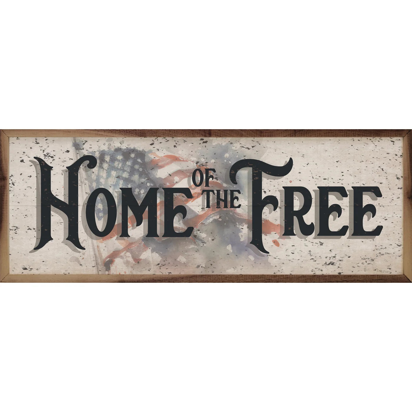 Distressed American Flag Wood Framed Print - Patriotic Home Decor for Living Room, Office & Man Cave - Vintage Style USA Wall Art