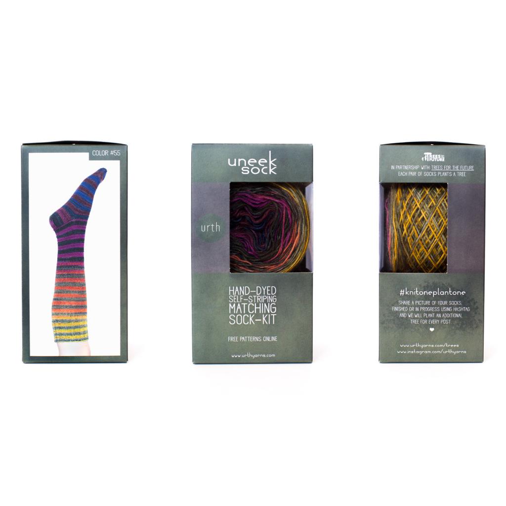 Uneek Sock Kits - 20 Unique Self-Striping Color Combinations for Knitting Enthusiasts | Perfect for DIY Socks, Gifts, and Cozy Home Projects