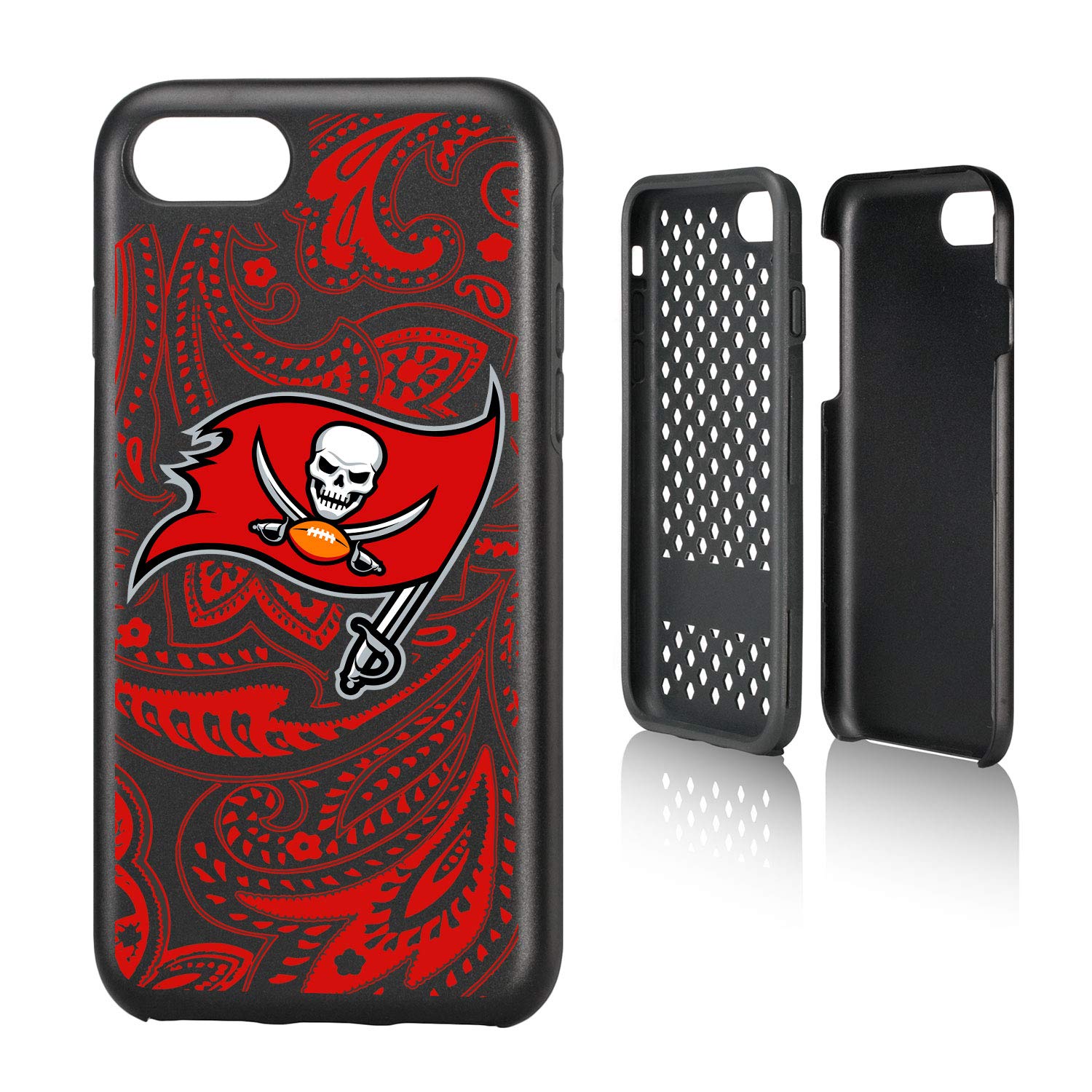 Tampa Bay Buccaneers iPhone Case - Shockproof Rugged Paisley Design for iPhone 14/13/12/11 Pro Max - Perfect for Game Day & Outdoor Adventures