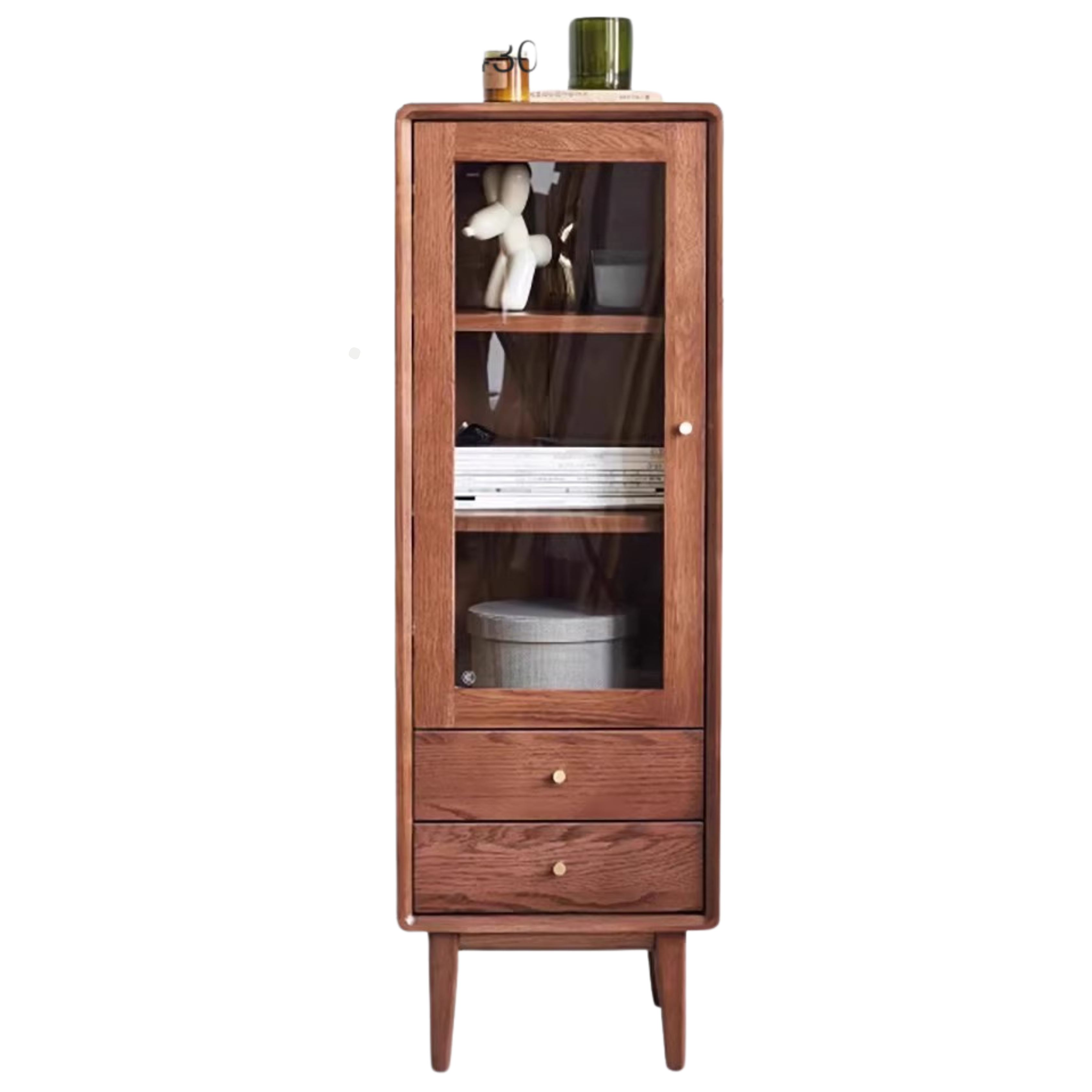 15.7x15.7x47.2 inch / 40x40x120cm / walnut color / high side cabinet (left door)