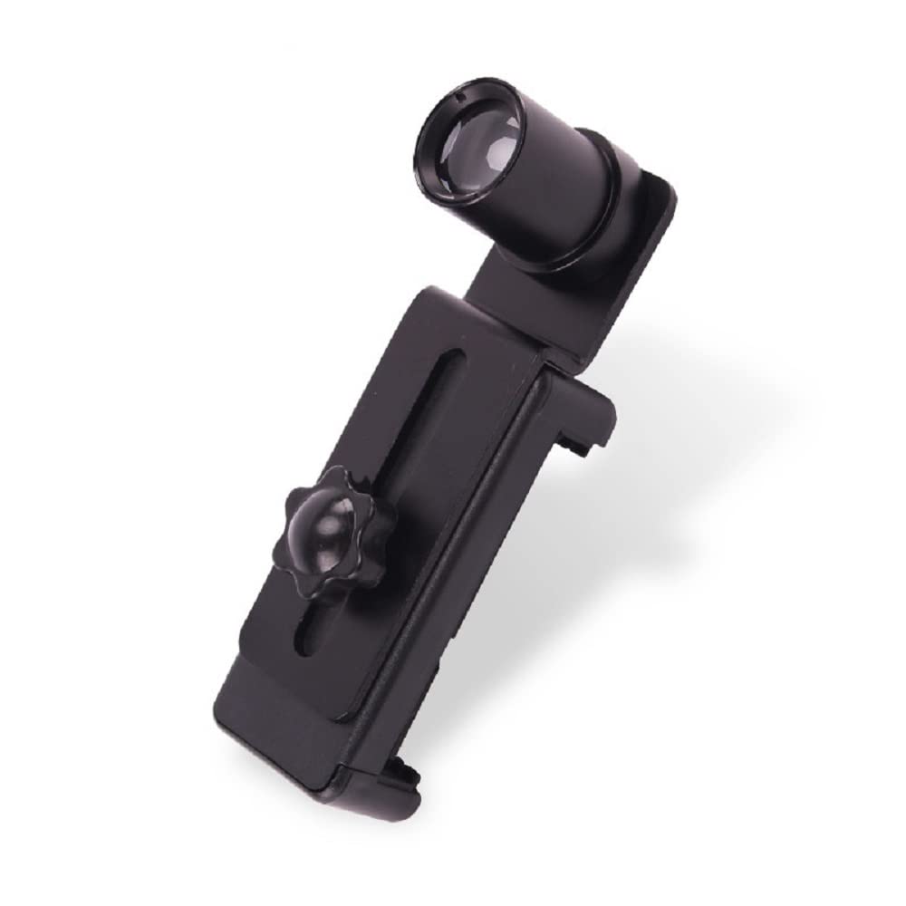 12.5X Magnification Microscope Phone Adapter - Universal Metal Smartphone Holder for 23.2mm Microscope Tubes | Perfect for Science Labs, Biology Studies & Microphotography