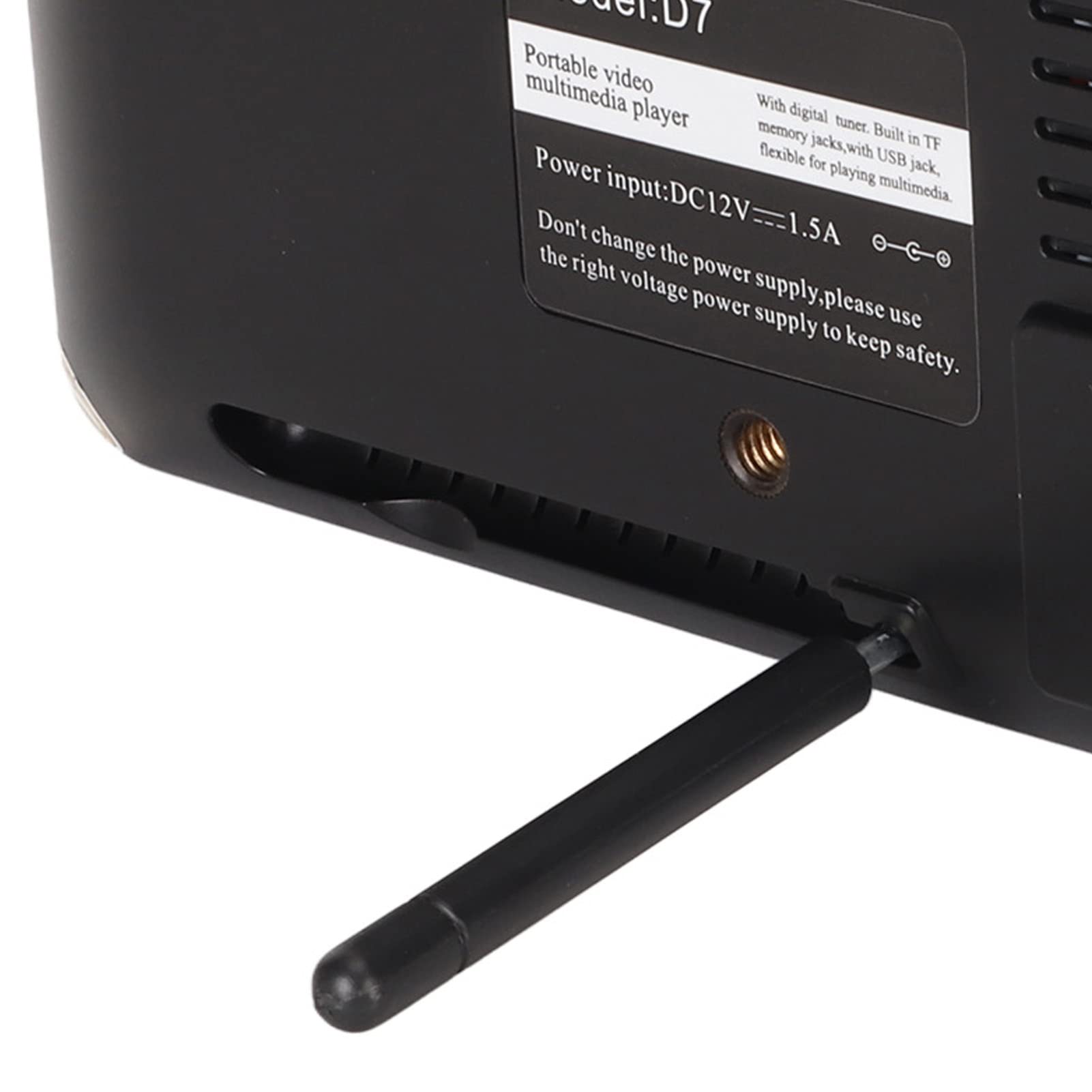 7 Inch Portable Digital TV with ATSC TFT LED Screen - Rechargeable Battery TV Supports 1080p Video, HDMI Input & Memory Card - Perfect for Travel, Camping, and Emergency Use