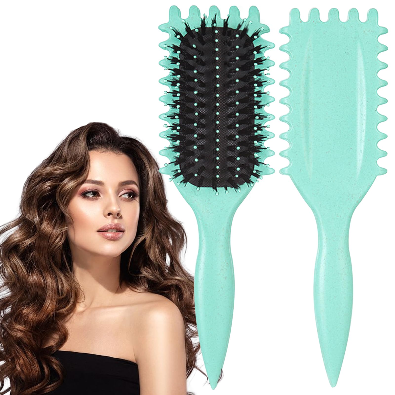 Curl Defining Brush for Natural Curls - No Pull Styling Brush for Wavy & Coily Hair - Perfect for Salon & Home Use (1 Pack) - Great for Daily Styling & Special Occasions