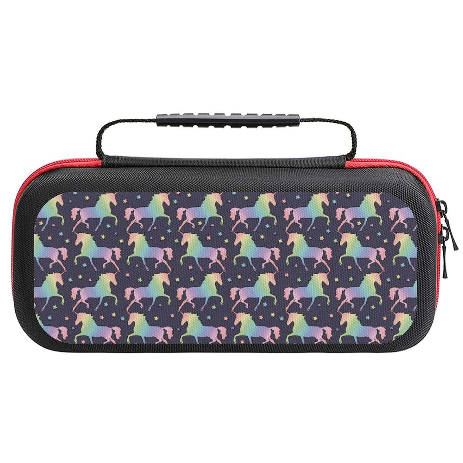 Unicorn Printed Carrying Case for Nintendo Switch Lite - Portable Travel Storage Bag with Accessories Pouch | Perfect for Gaming On-The-Go & Console Protection
