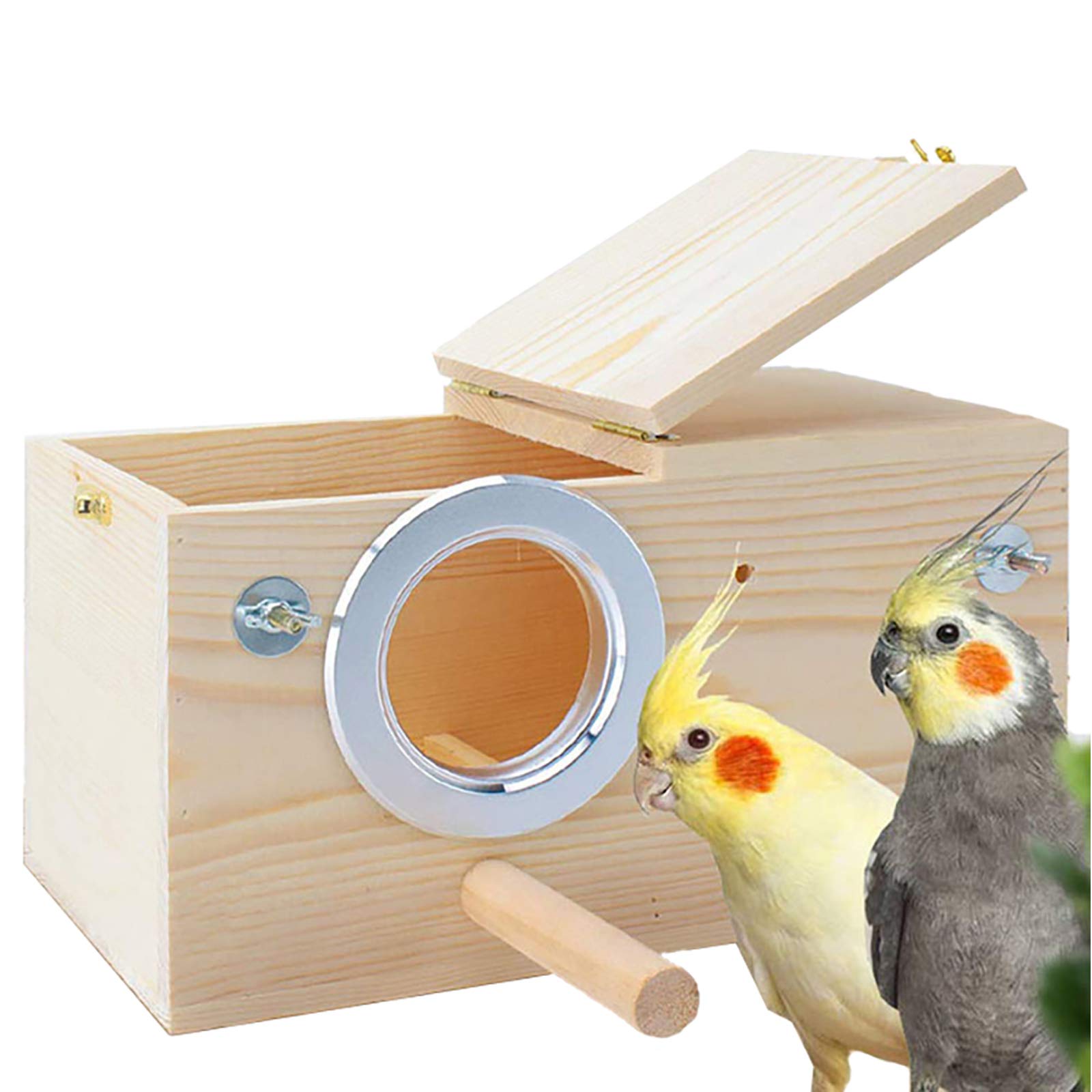 Premium Parakeet Nest Box - Budgie & Cockatiel Breeding House for Lovebirds & Medium/Large Parrots | Safe & Durable Bird Mating Box for Aviary or Home Use