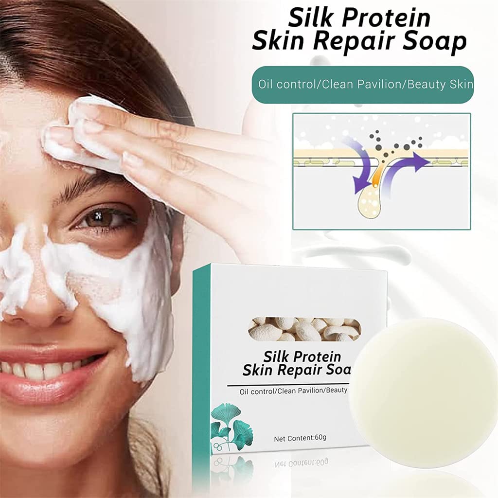 SkinFerm Collagen Milk Whitening Soap with Silk Protein - Exfoliating & Brightening Facial & Body Soap for Skin Repair & Glow - Perfect for Daily Skincare & Spa Treatment (1 Piece)