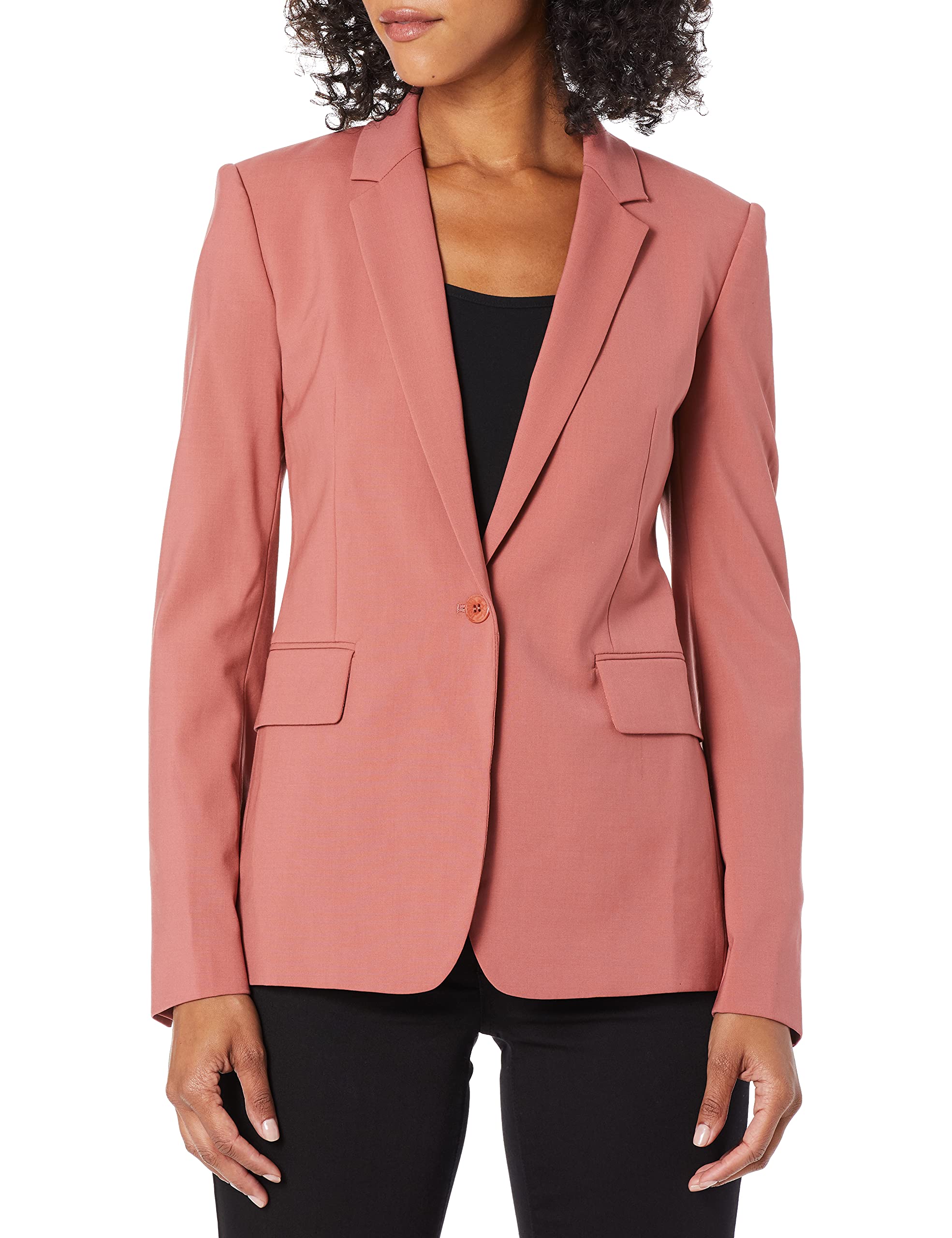 Theory Women's Classic One Button Essential Blazer - Timeless Tailored Jacket for Office, Business & Formal Occasions | Professional Workwear & Career Wardrobe Staple