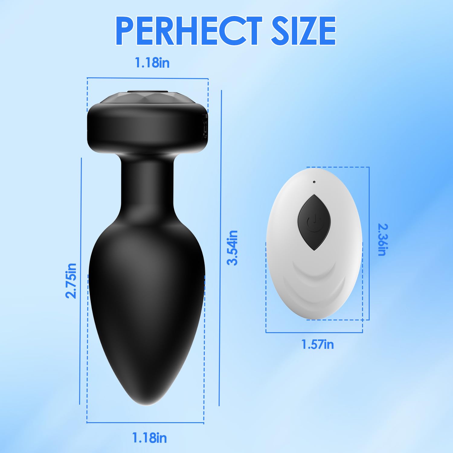 Remote Control Anal Plug Vibrator with 10 Vibration Modes - Small Prostate Massager for Men, Wireless Adult Sex Toy for Couples Play & Solo Pleasure - Perfect for Bedroom Fun, BDSM & Sensual Exploration