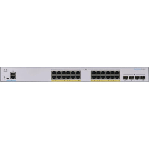 Cisco CBS250 24-Port Gigabit PoE+ Managed Switch with 4G SFP & 195W Power - Ideal for Small Business Networks, VoIP, and Security Camera Systems