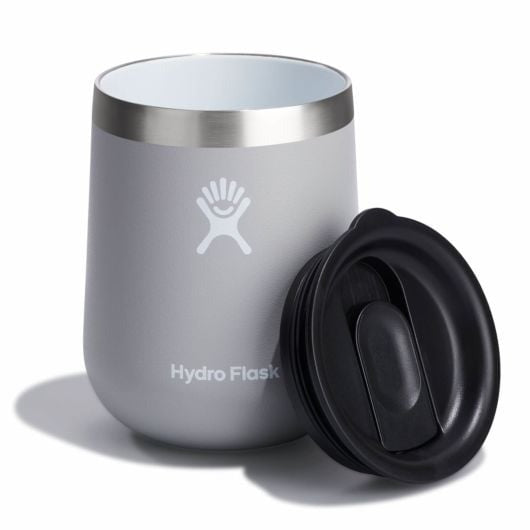 10 oz Wine Tumbler with Lid and Straw - Insulated Stainless Steel Cup for Chilled White Wine, Cocktails & Iced Coffee - Perfect for Home, Office, Travel & Outdoor Picnics