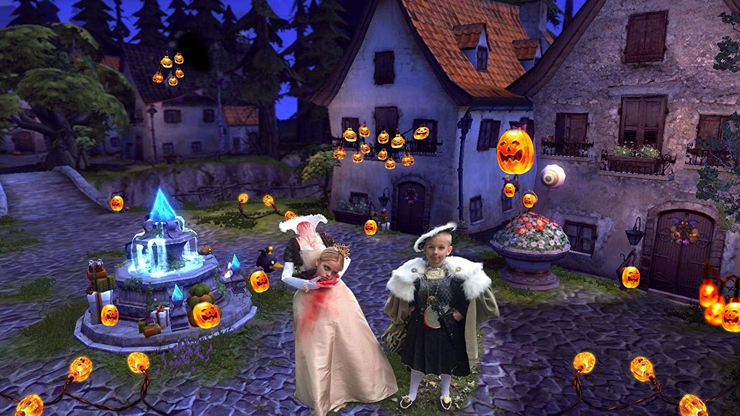 Halloween LED String Lights - 30 Orange Pumpkin Lights, 20ft for Outdoor Patio & Garden Parties (8 Modes, IP65)