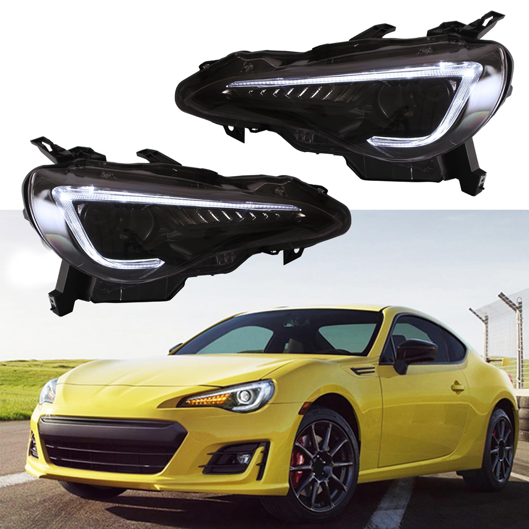 JDMSPEED LED Headlights & Tail Lights Replacement Kit for Subaru BRZ, Scion FRS, Toyota GT-86 (2013-2017) - High Brightness, Easy Installation - Perfect for Night Driving & Car Upgrades