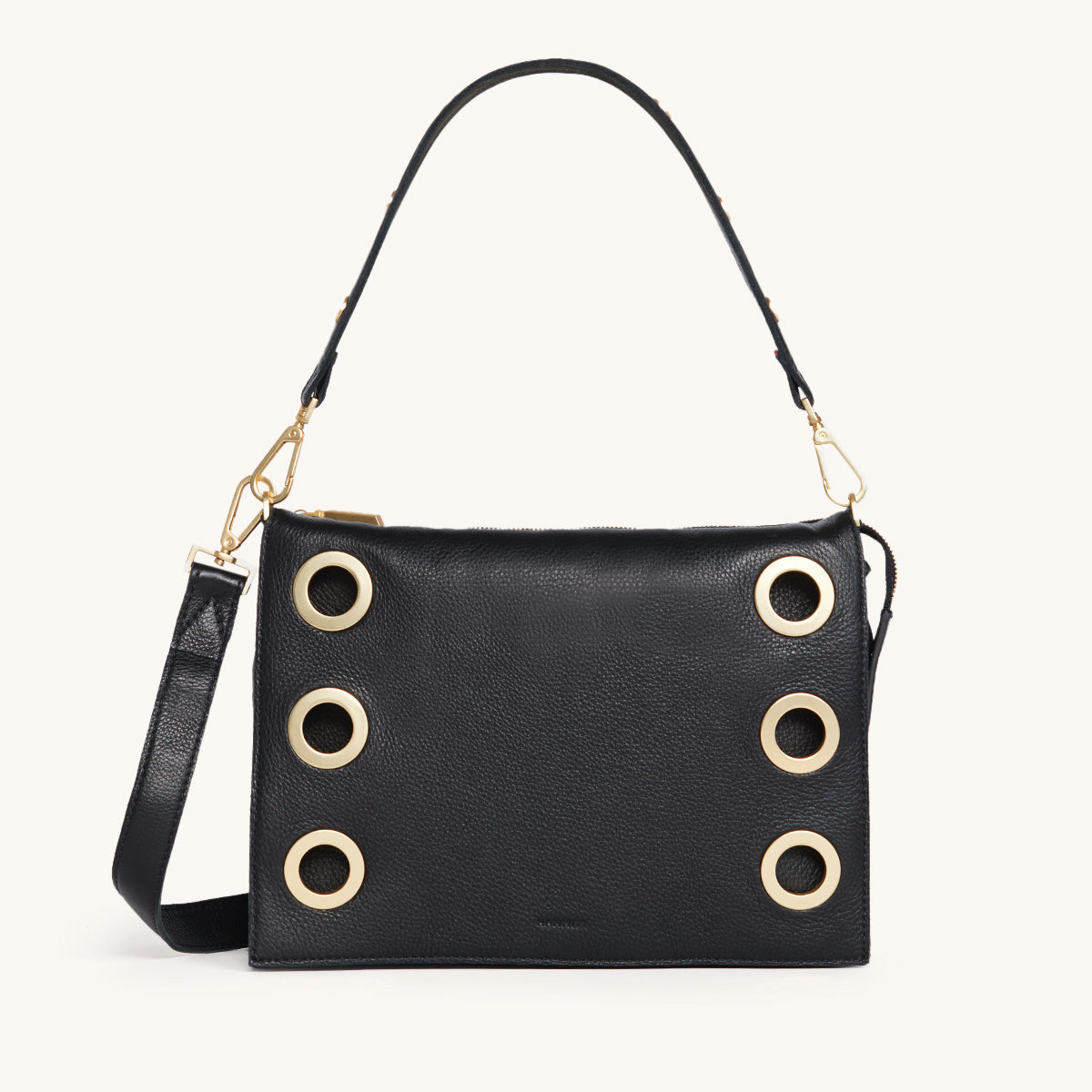 Montana Clutch - Black & Brushed Gold Large Crossbody Bag for Women | Fashionable Handbag for Parties, Date Nights & Everyday Use