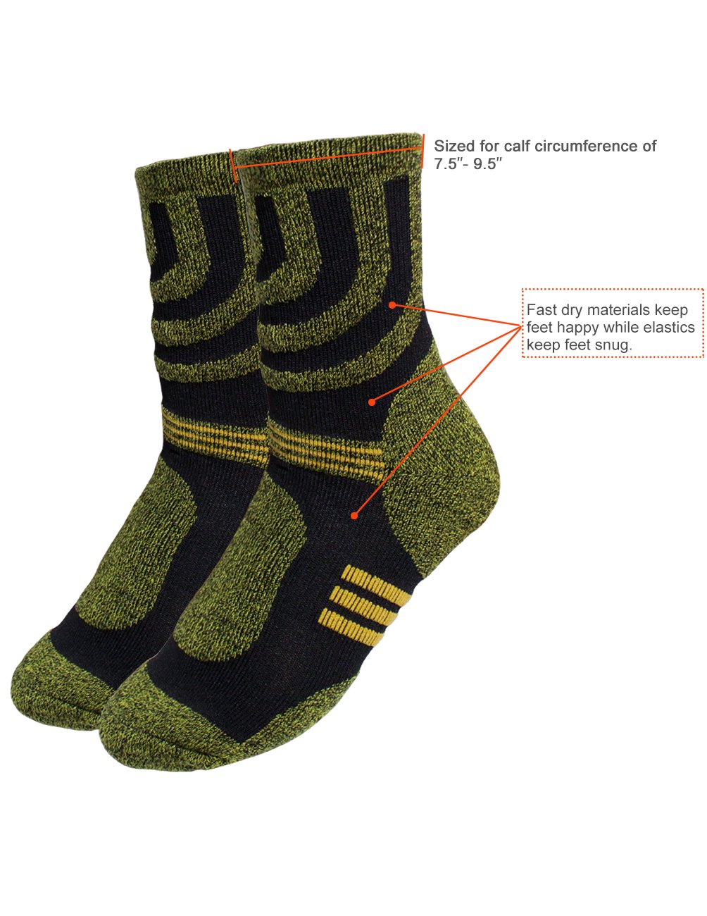 Premium Men's Cushioned Athletic Running Socks 2-Pack - Breathable Moisture-Wicking Crew Socks for Sports & Daily Wear - Ideal for Running, Gym, Hiking & Casual Outfits