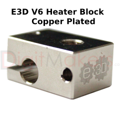 E3D V6 & Volcano Plated Copper Heater Block - High-Performance 3D Printer Hotend Upgrade for ABS, PLA, PETG Filaments - Perfect for DIY Printing, Prototyping & Maker Projects