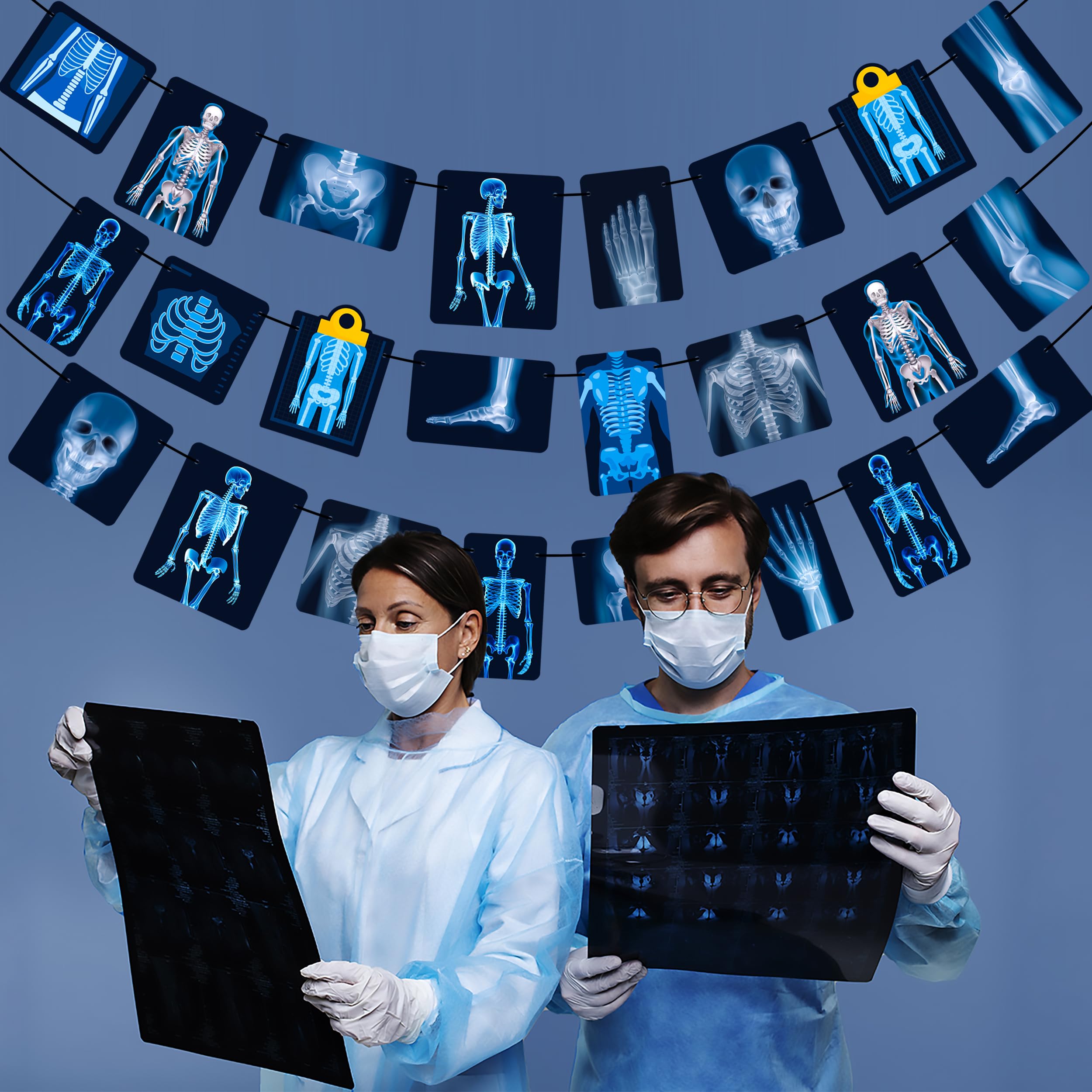 Radiology X-Ray Party Decorations - X-Ray Theme Banners & Garlands for Doctor Birthday, Medical Theme Party & Baby Shower Supplies | Perfect for Radiology Graduation, Healthcare Celebrations & Hospital-Themed Events