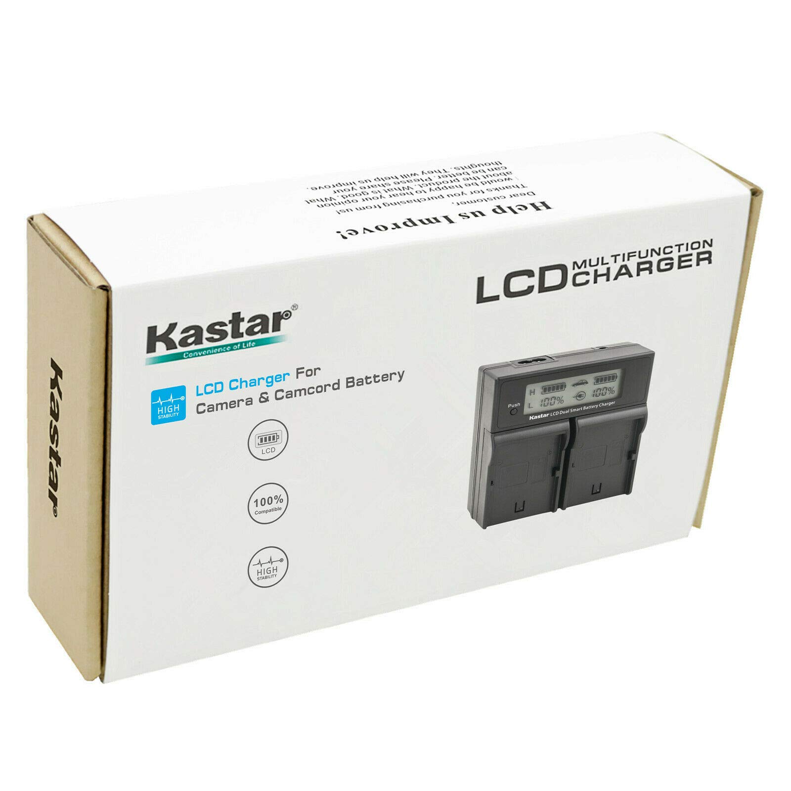 Kastar 3-Pack VW-VBG6 Pro Battery and LCD Dual Fast Charger for Panasonic Camcorders - Compatible with HDC-SD5GK, SD5BNDL, SD7, SD8K, SD9 Series - Perfect for Travel, Vlogging & Professional Video Recording