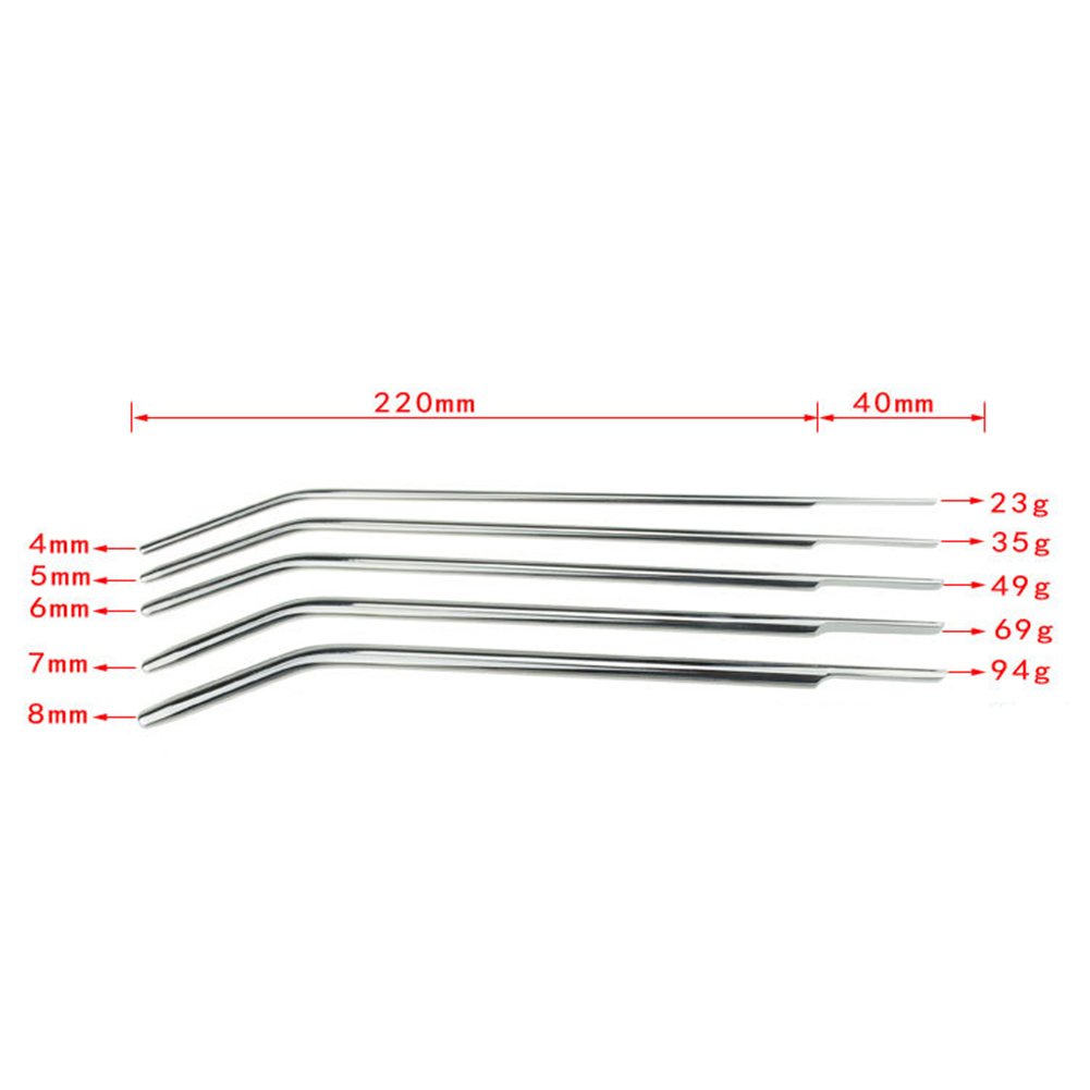 Premium Stainless Steel Urethral Sound Plug Set for Men - 5PCS Medical Grade Metal Urethral Stretcher for Sensual Play & Advanced Training | Perfect for BDSM, Kink Exploration & Intimate Enhancement