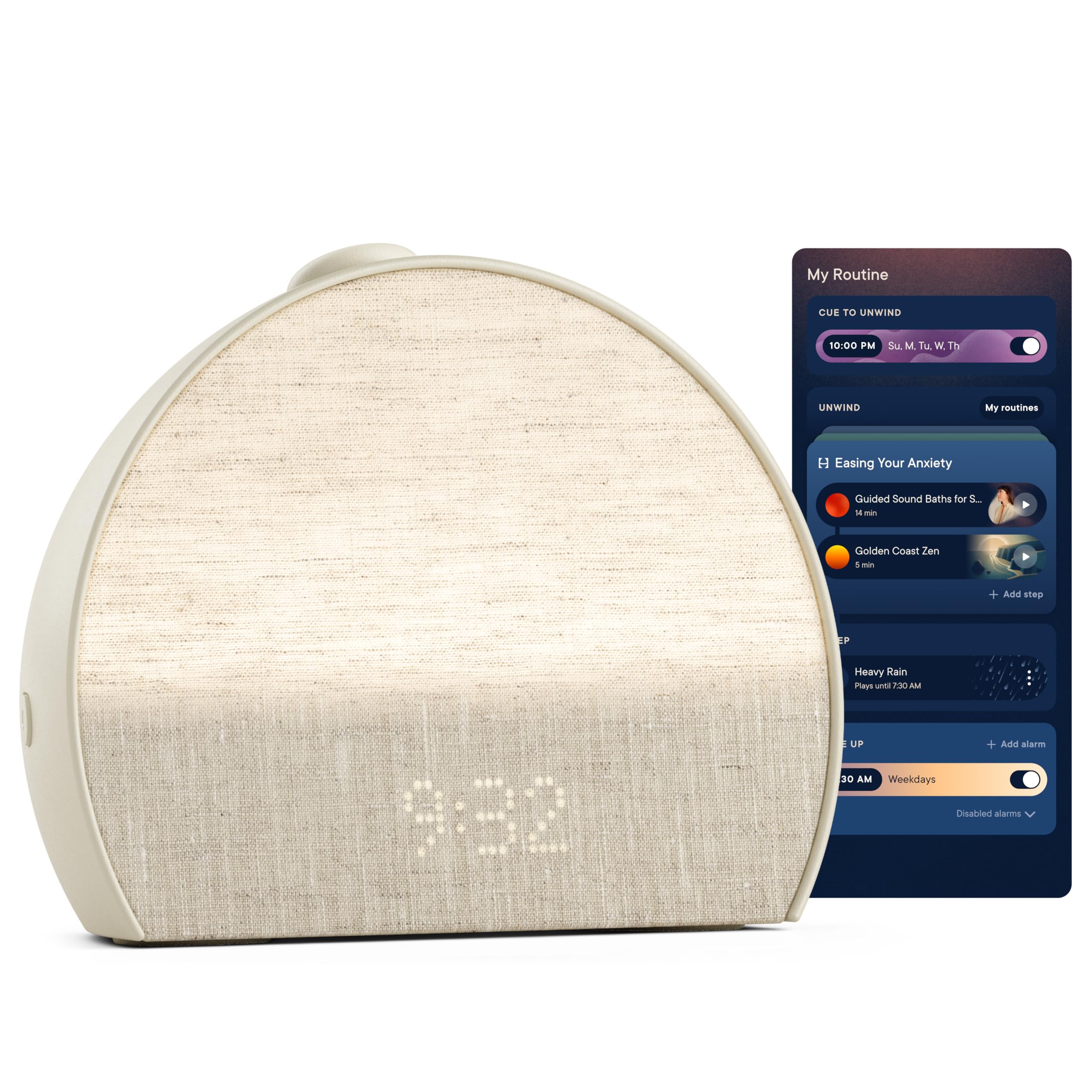 Hatch Restore 3 Smart Sunrise Alarm Clock & White Noise Sound Machine with Night Light - Natural Wake-Up, Sleep Aid, Screen-Free Bedtime Routine for Kids & Adults - Perfect for Nursery, Bedroom, Office Relaxation