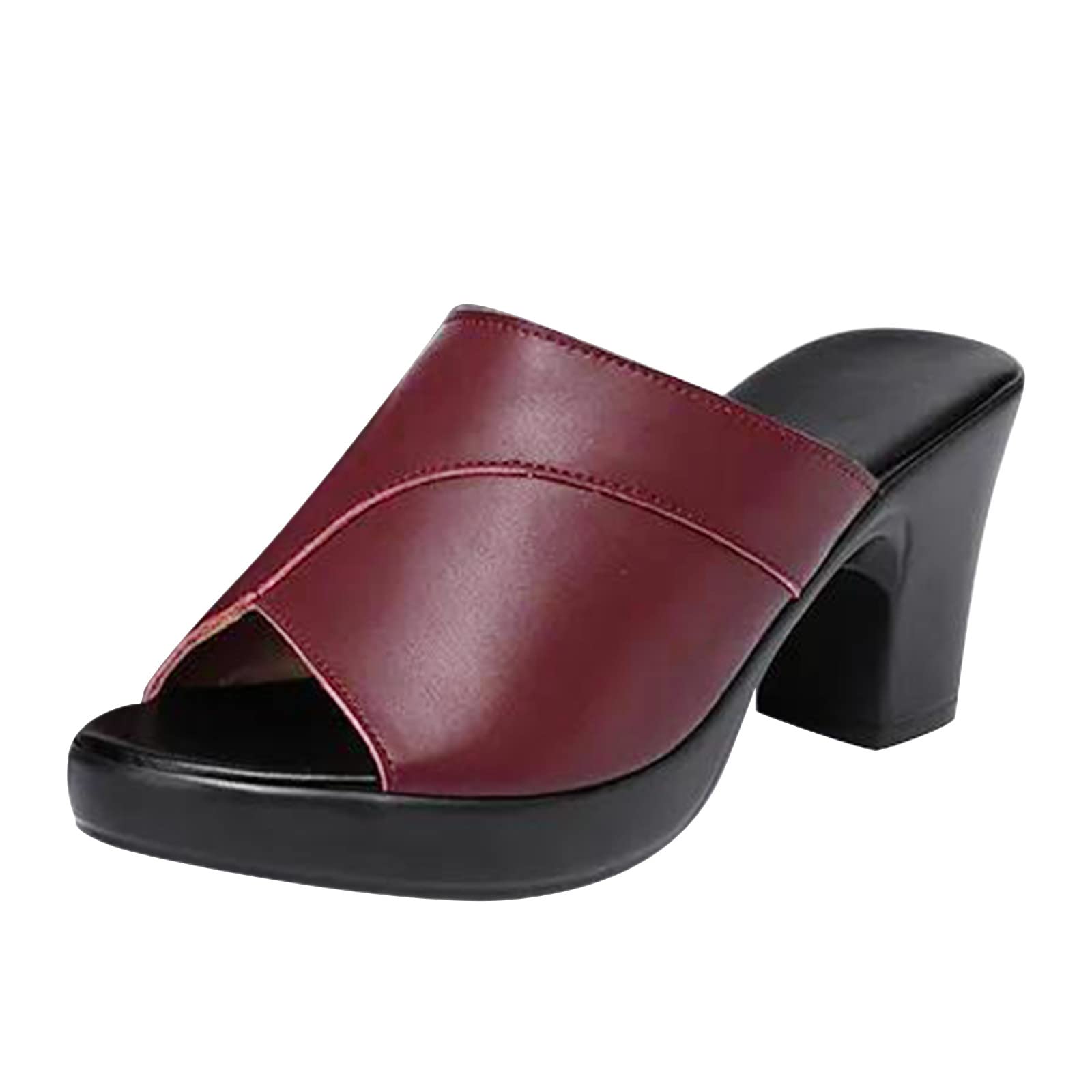 Women's Dressy Summer Sandals with Wedge Heel - Fashion Flip Flop Slippers for Women - Comfortable Fish Mouth Sandals with Chunky Heel - Perfect for Beach, Vacation, and Casual Outings