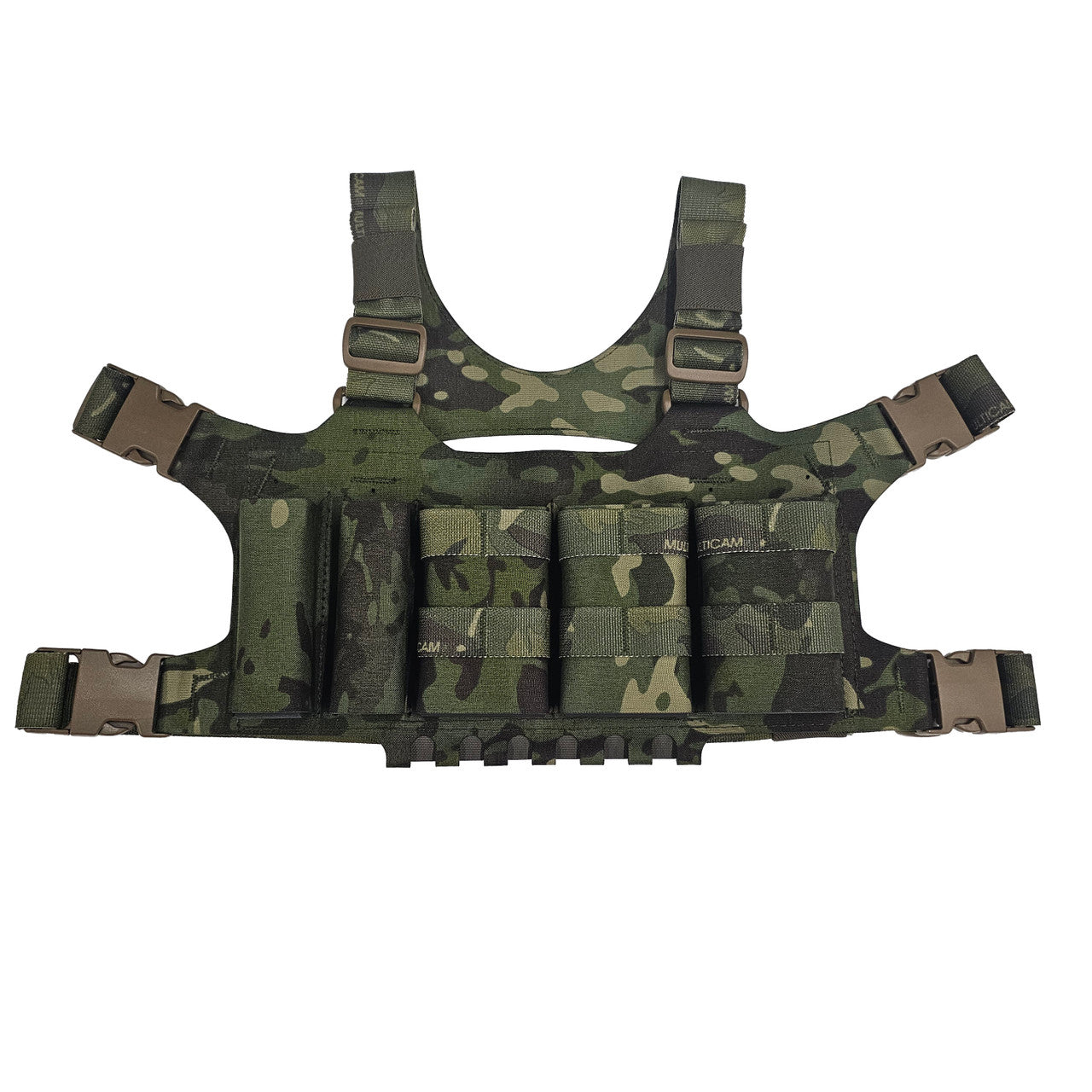 Esstac 5.56 3+2 Hinged Piggy Chest Rig - Tactical Molle Vest for AR15 Magazines | Adjustable Military Gear for Shooting Range & Outdoor Hunting