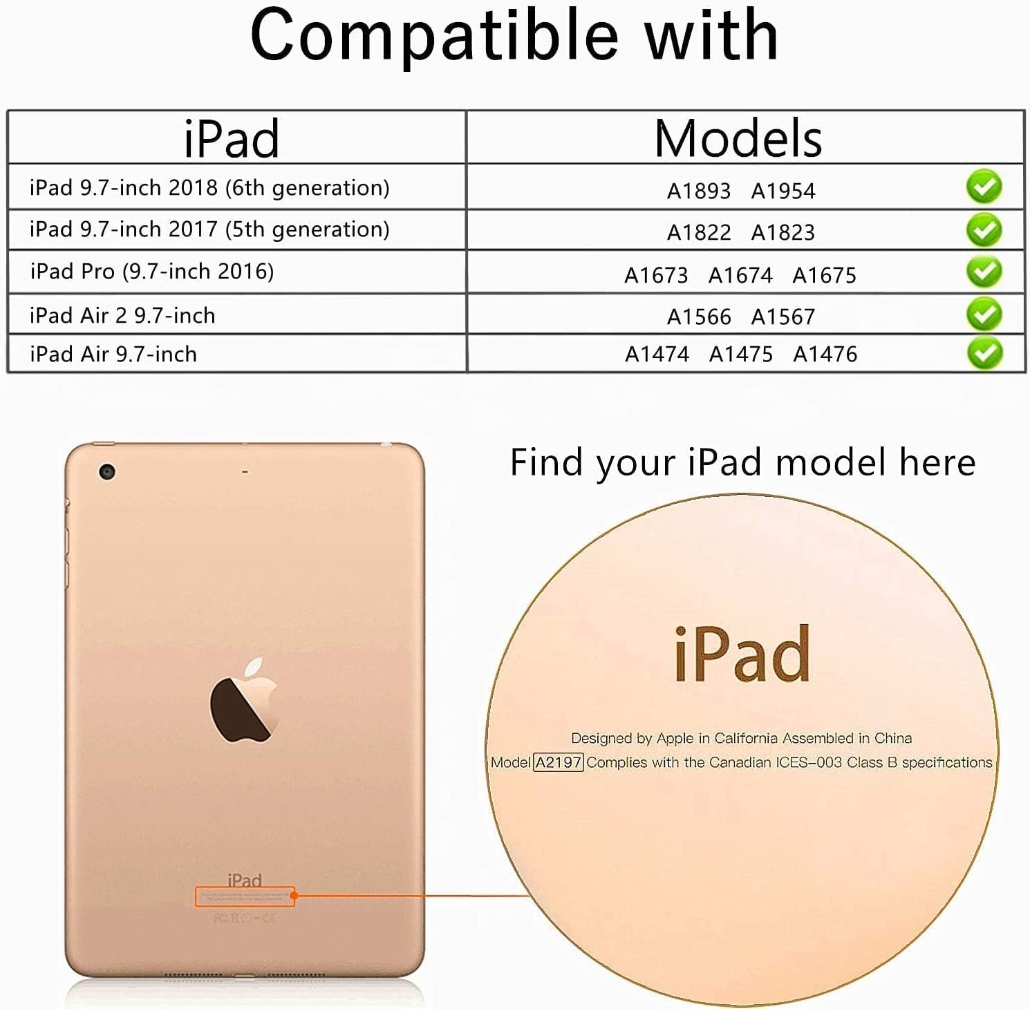 BMOUO Shockproof Kids iPad Case for iPad 6th/5th Generation (9.7-inch 2017/2018) & iPad Air 2 - Durable Handle Stand Cover with Screen Protector - Perfect for School, Travel & Home Use - Blue