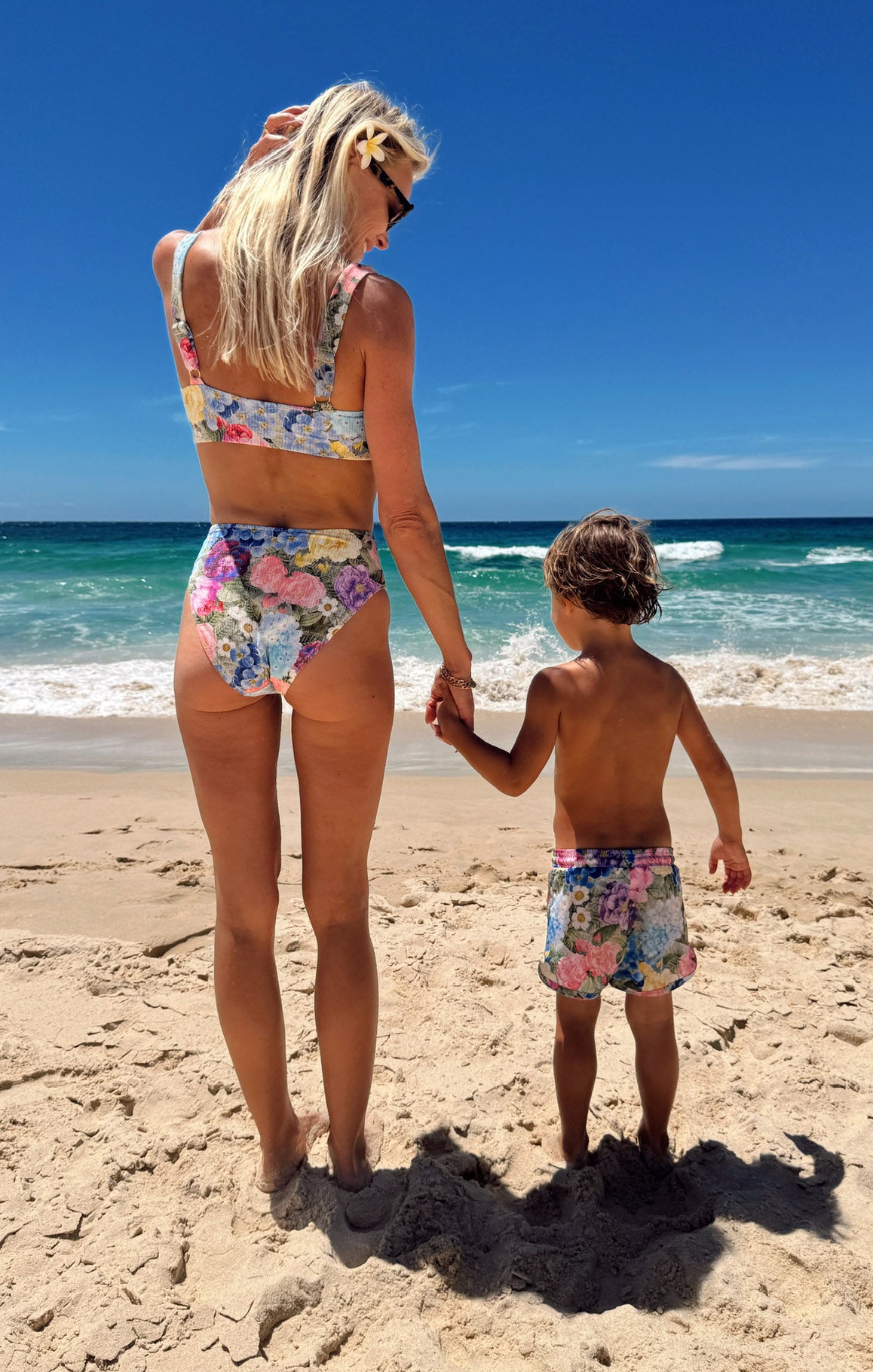 Little Beach Bum Trunks ~ Flower Shop | Cute Floral Swim Trunks for Men | Perfect for Beach Vacations, Pool Parties & Summer Getaways