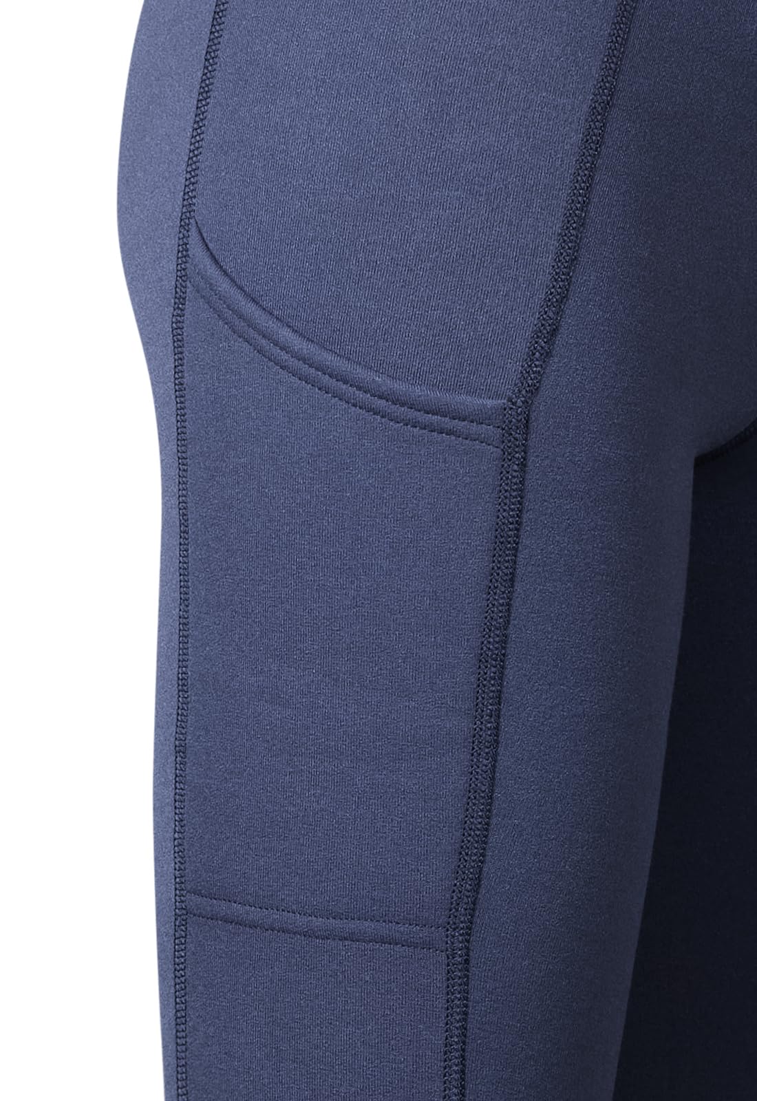 Kerrits Kids Power Stretch Fleece Winter Horse Riding Tights - Warm Polartec Equestrian Leggings with Knee Patch & Pocket for Girls | Perfect for Cold Weather Riding Lessons & Stable Activities